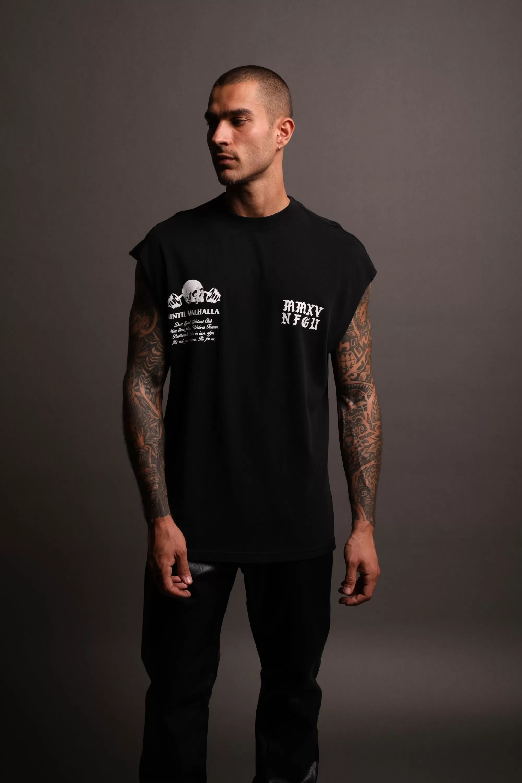 Discount In Bones "Premium Vintage" Muscle Tee In Black Men Tanks/Muscle Tees