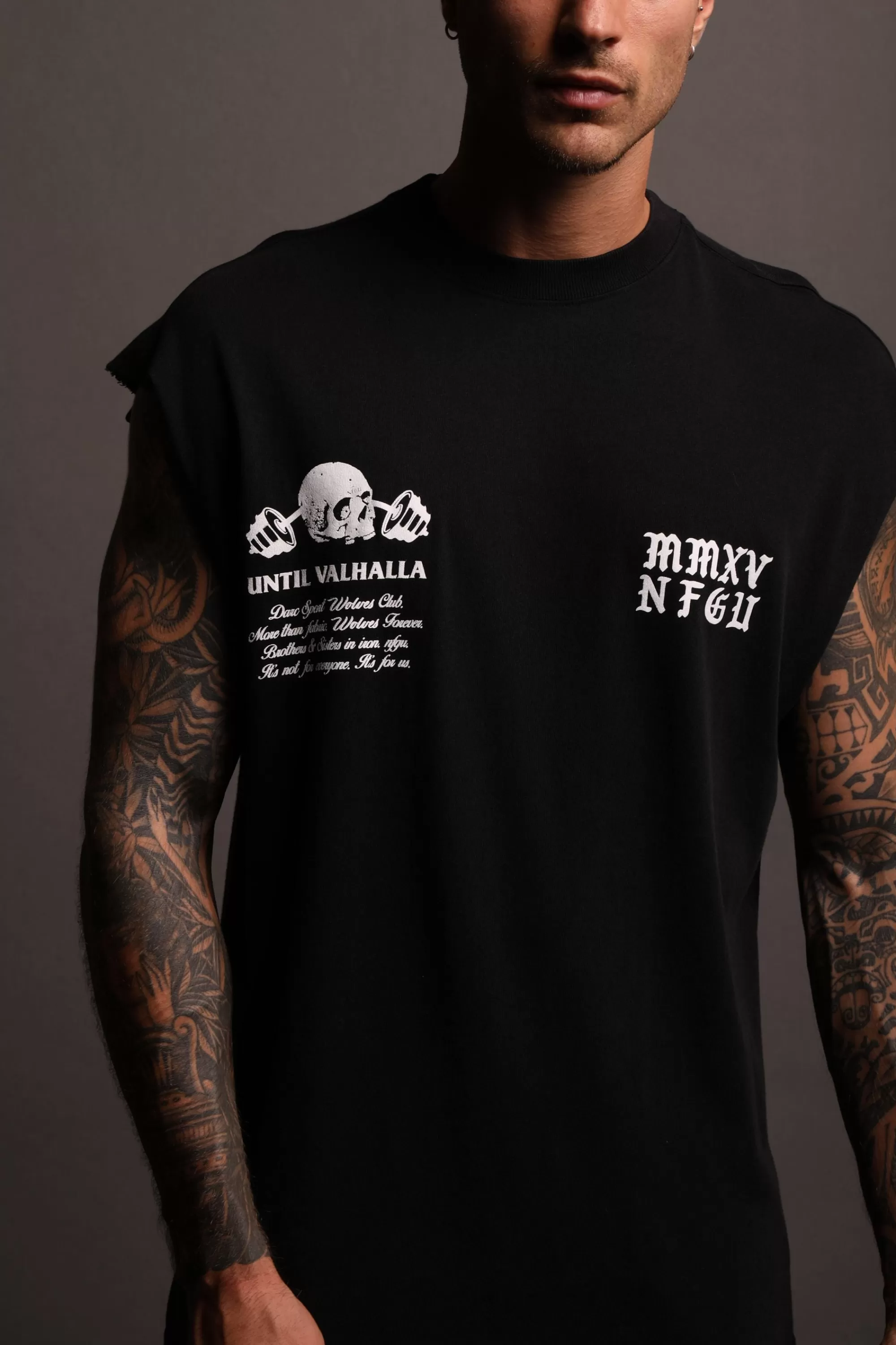 Discount In Bones "Premium Vintage" Muscle Tee In Black Men Tanks/Muscle Tees