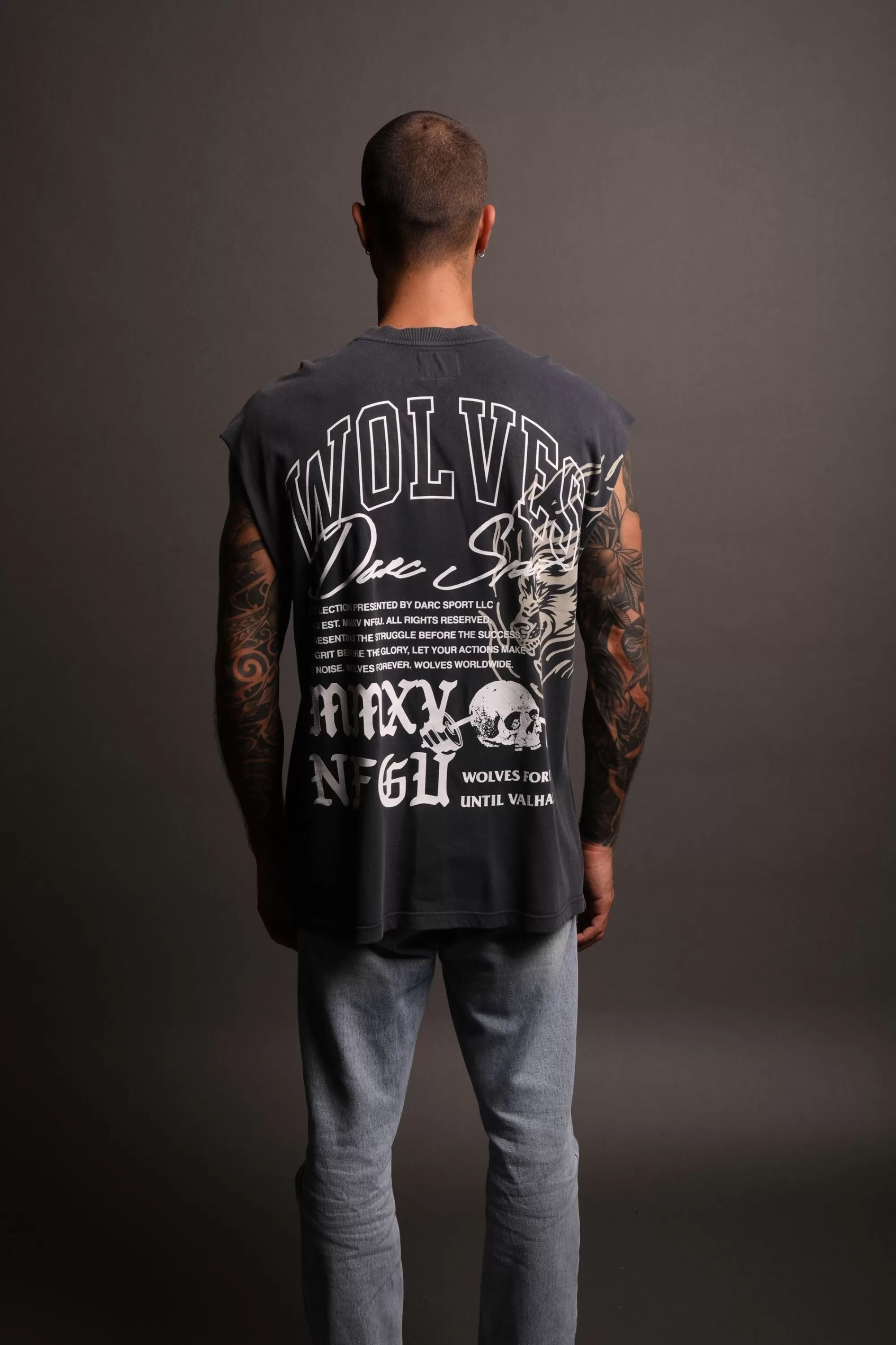 Discount In Bones "Premium Vintage" Muscle Tee In Midnight Blue Men Tanks/Muscle Tees