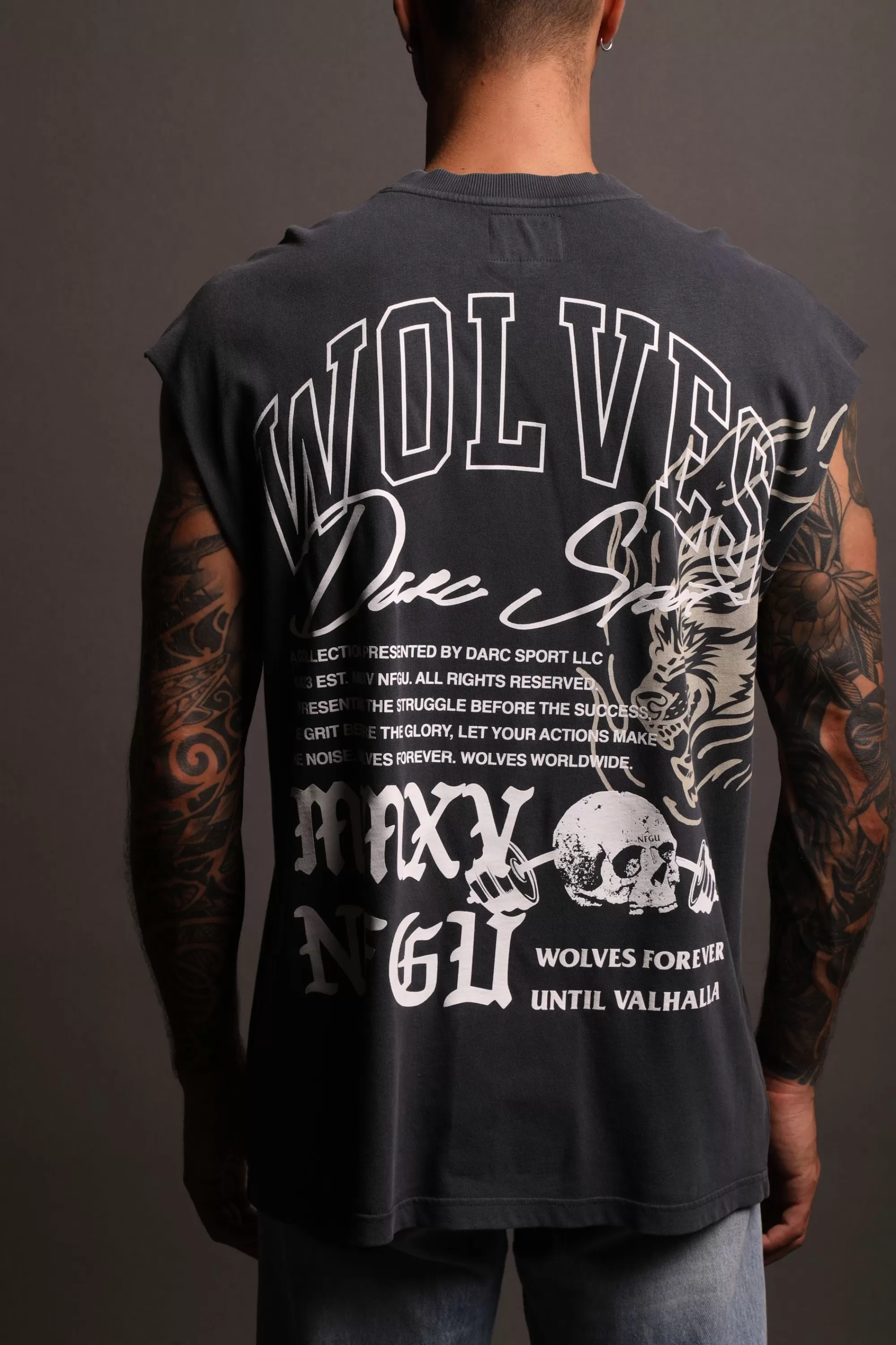 Discount In Bones "Premium Vintage" Muscle Tee In Midnight Blue Men Tanks/Muscle Tees