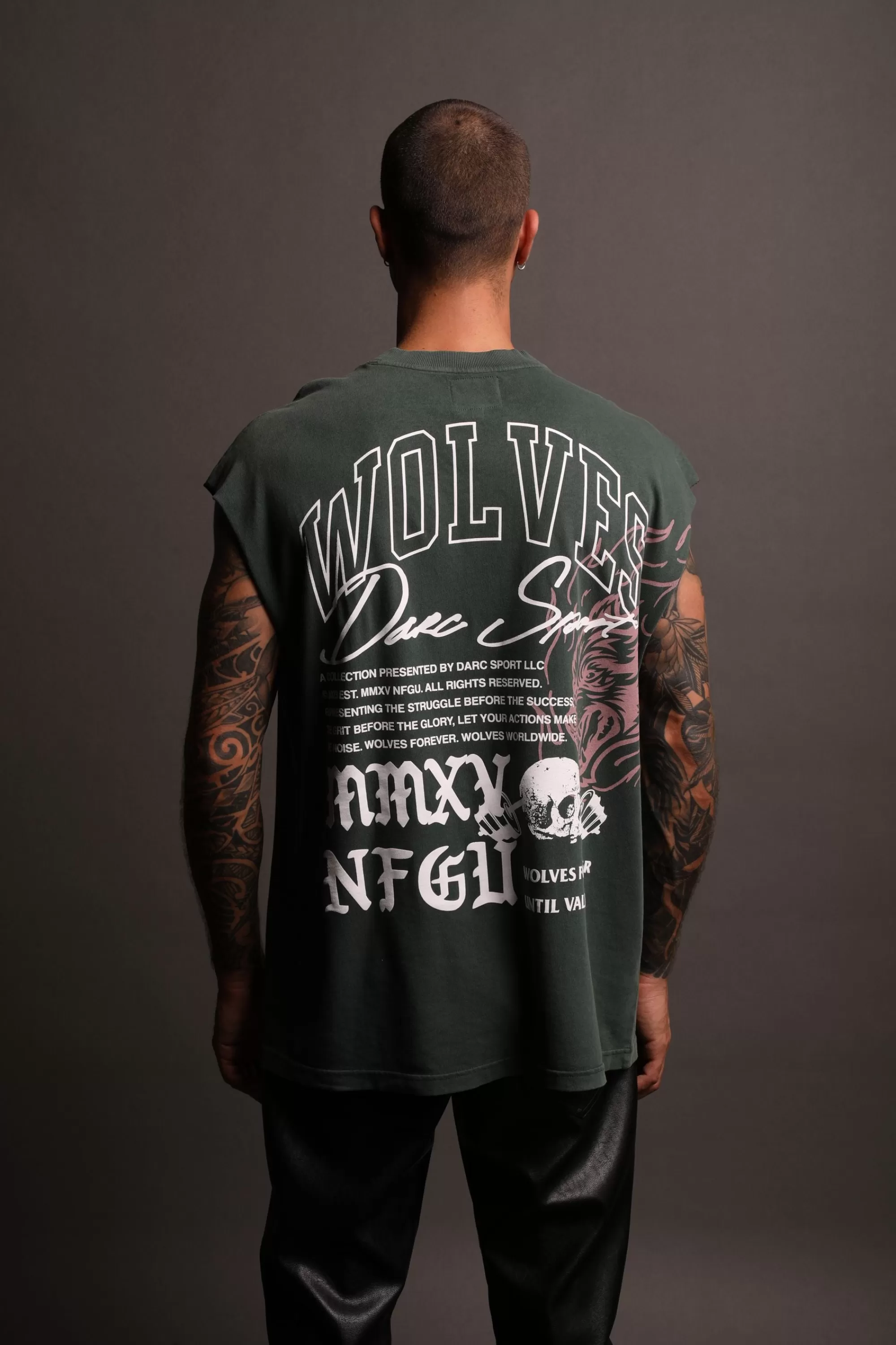 Clearance In Bones "Premium Vintage" Muscle Tee In Norse Green Men Tanks/Muscle Tees