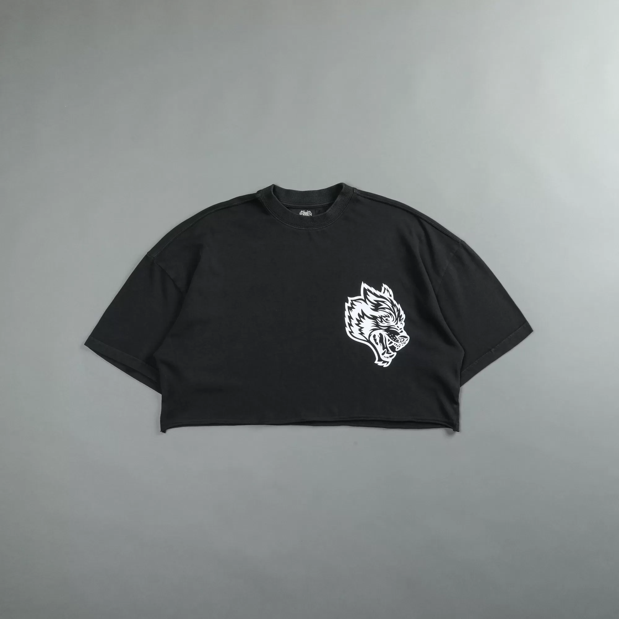 Clearance In Our Heart "Premium" Oversized (Cropped) Tee In Black Women Tops