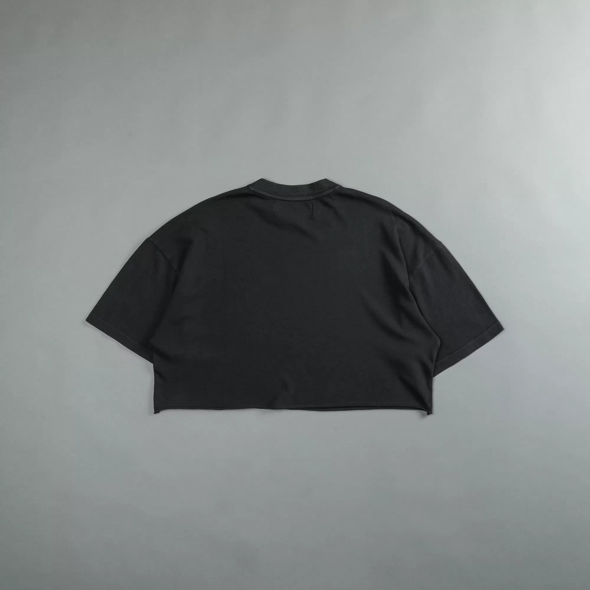 Clearance In Our Heart "Premium" Oversized (Cropped) Tee In Black Women Tops