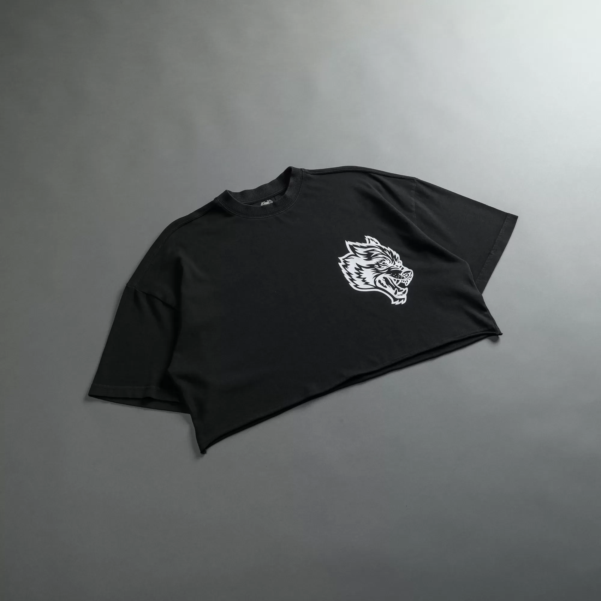 Clearance In Our Heart "Premium" Oversized (Cropped) Tee In Black Women Tops