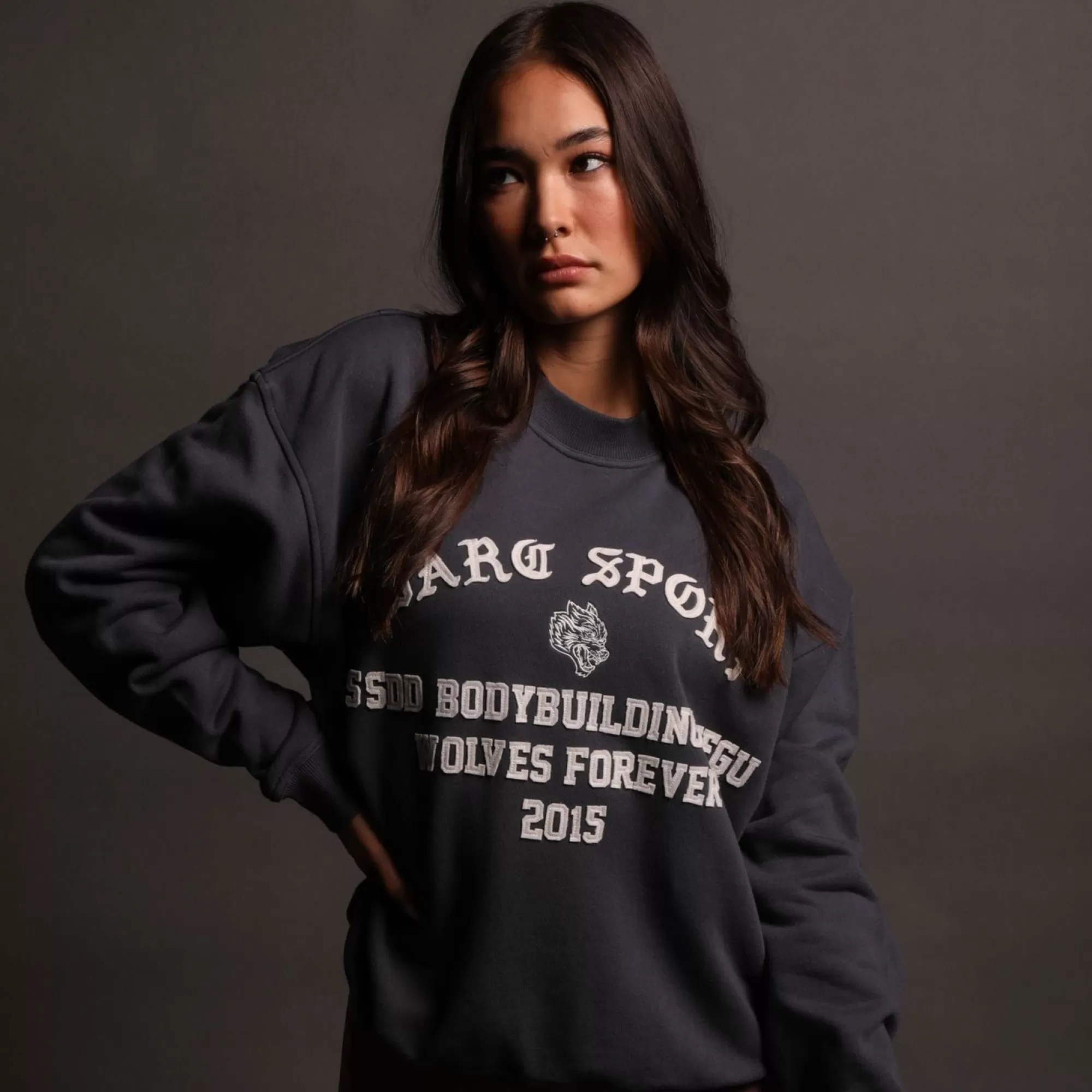 Clearance In This World She "Cornell" Crewneck In Midnight Blue Women Tops