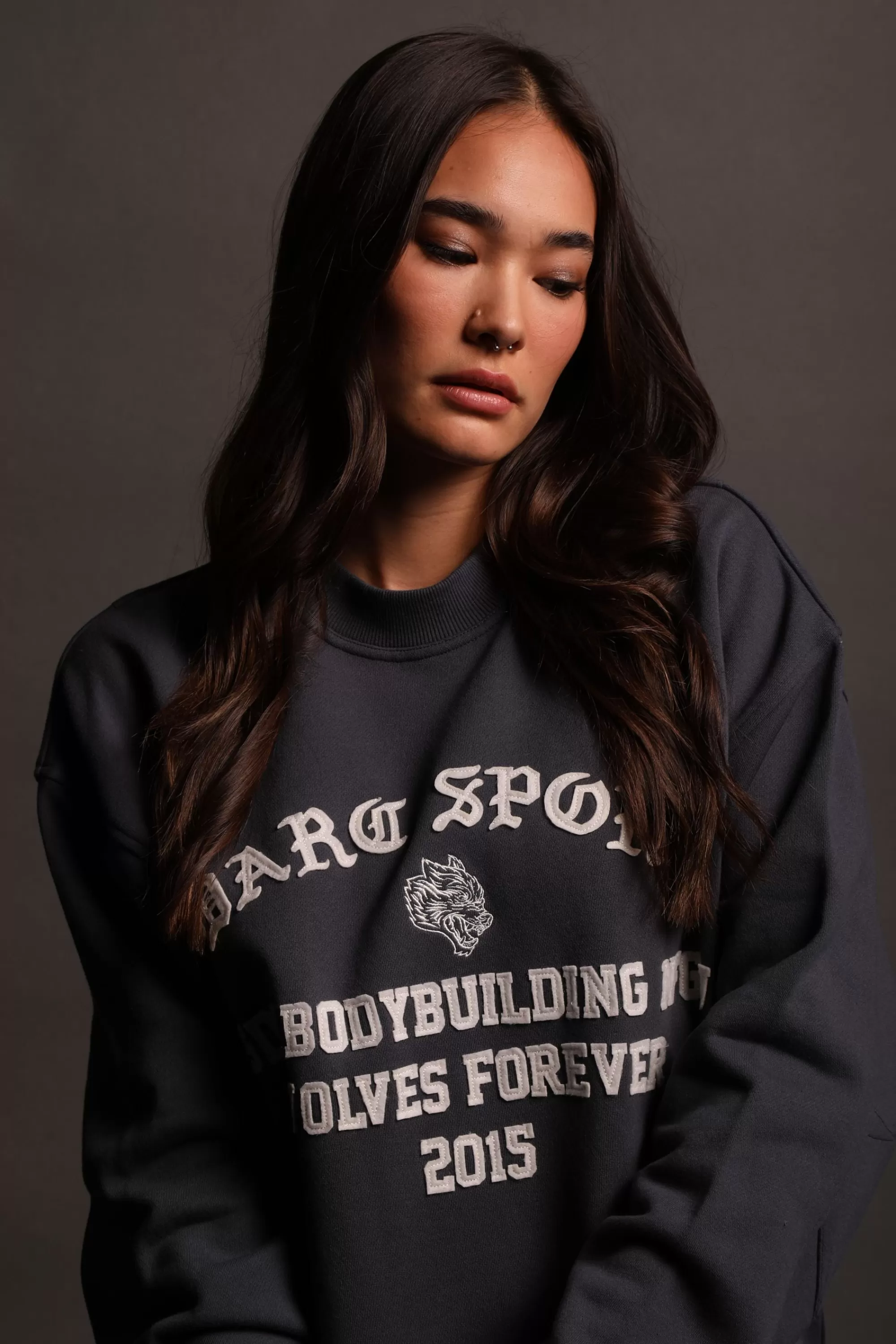 Clearance In This World She "Cornell" Crewneck In Midnight Blue Women Tops