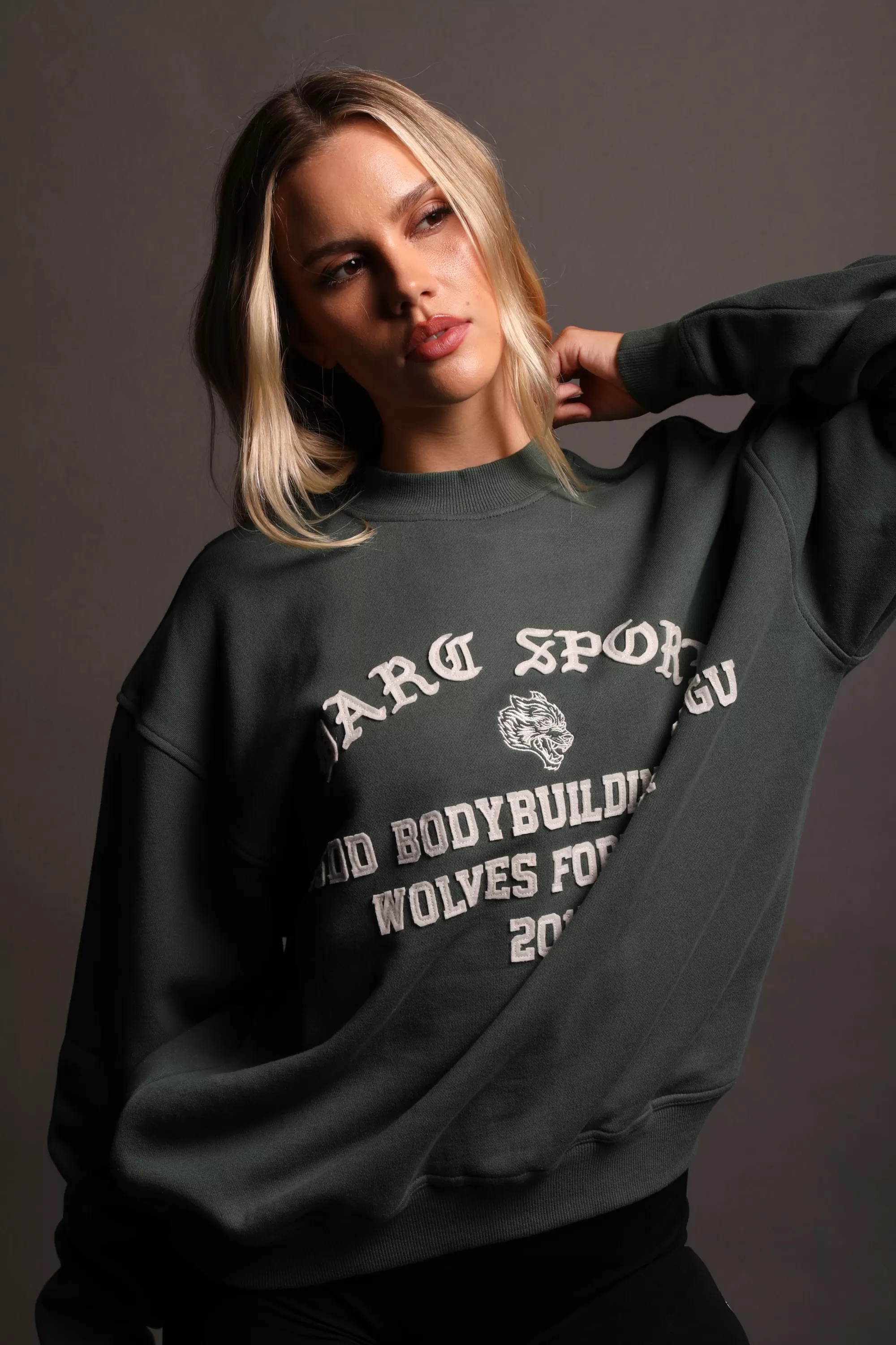 Discount In This World She "Cornell" Crewneck In Norse Green Women Tops