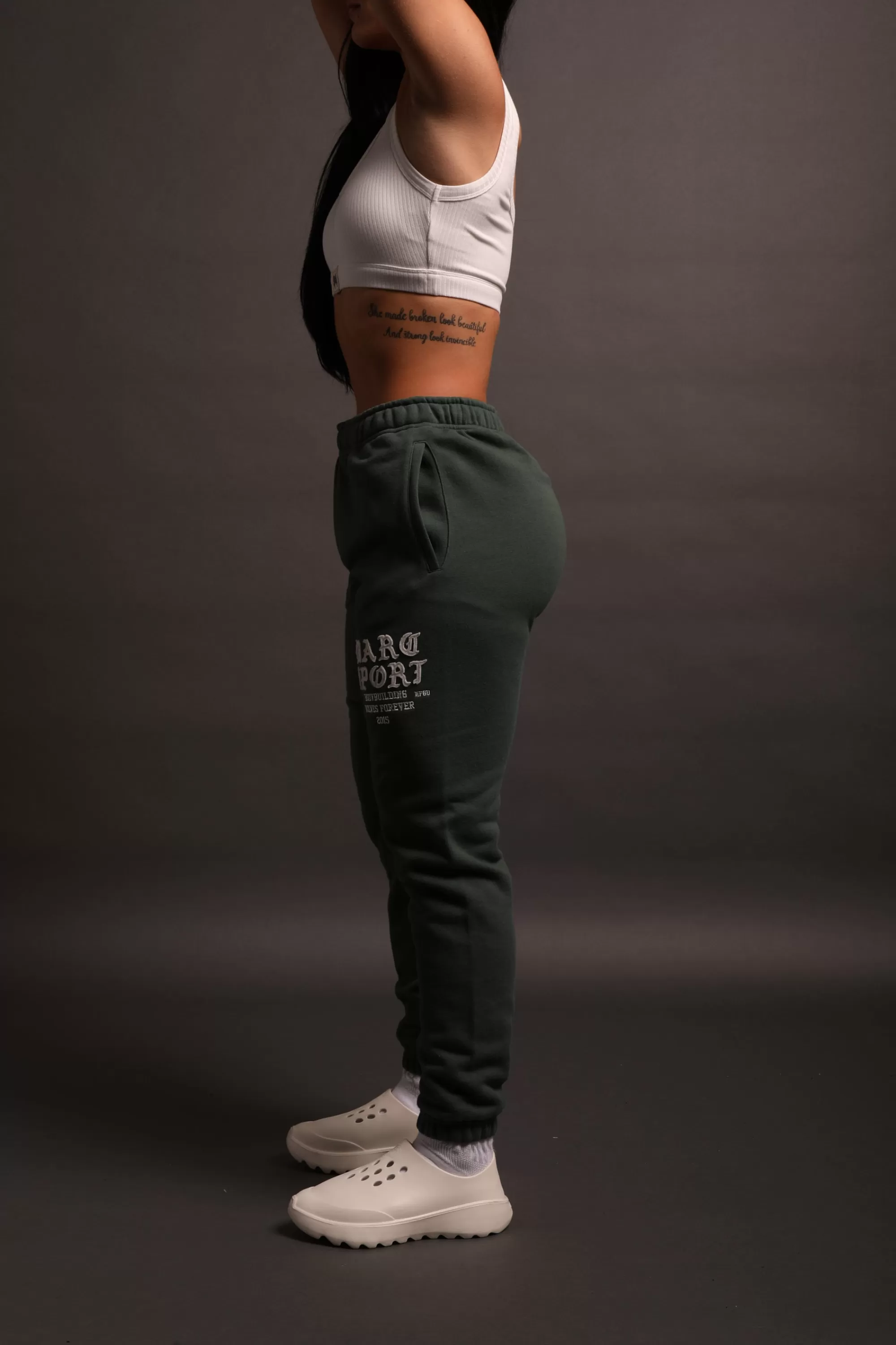 Fashion In This World She Post Lounge Sweats In Norse Green Women Bottoms