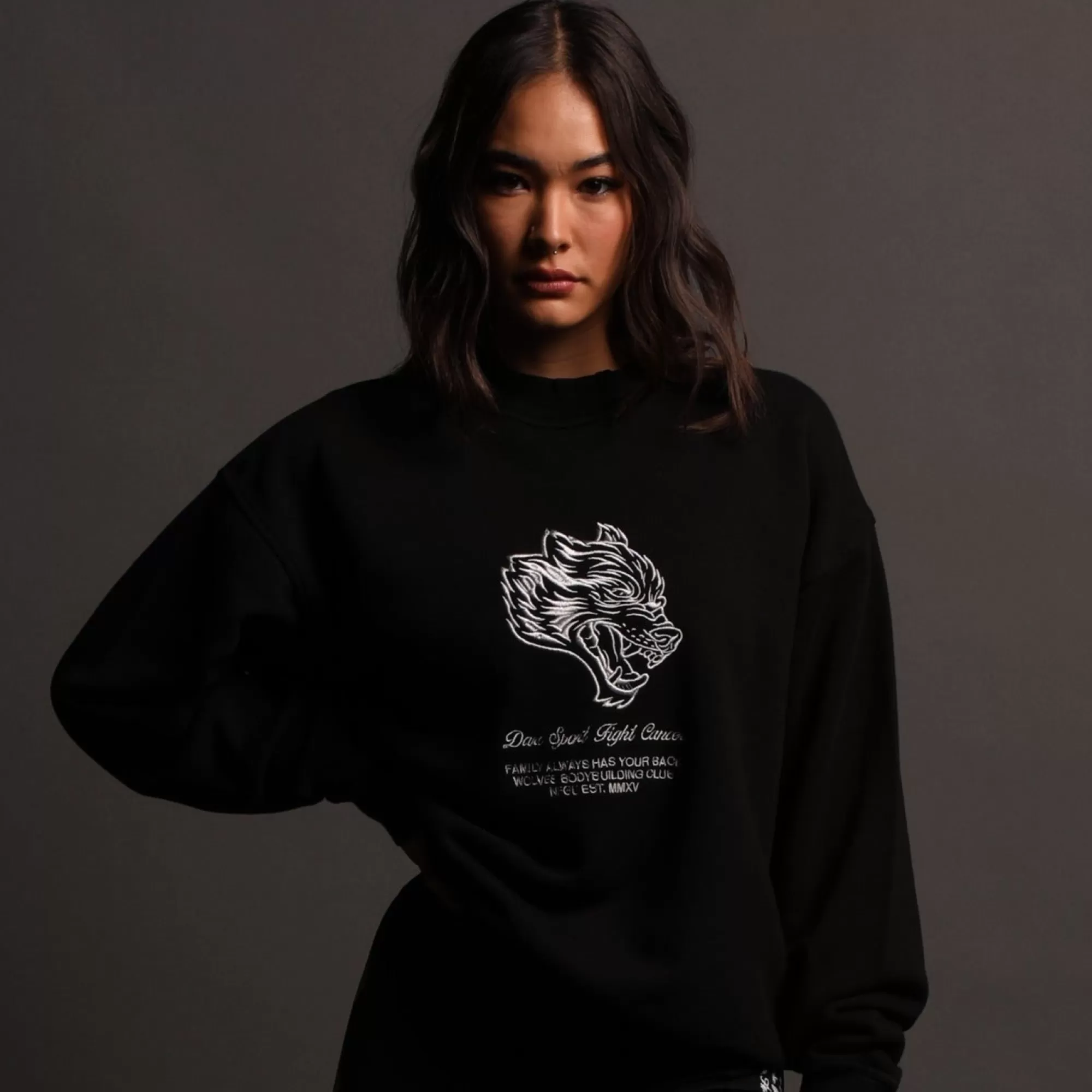 Flash Sale Inner Strength "London" Unisex Crewneck In Black Women Tops