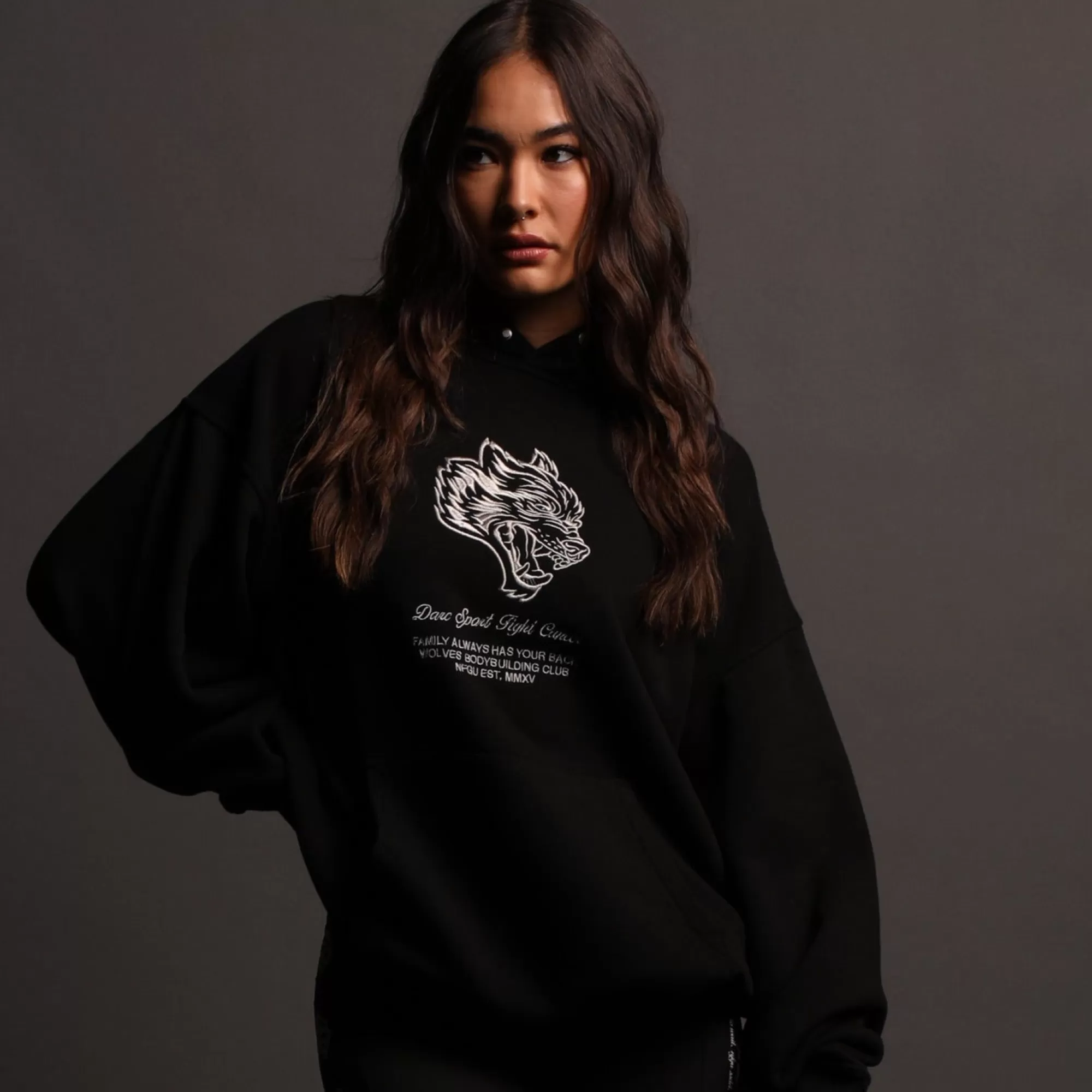 Fashion Inner Strength "Pierce" Unisex Hoodie In Black Women Tops