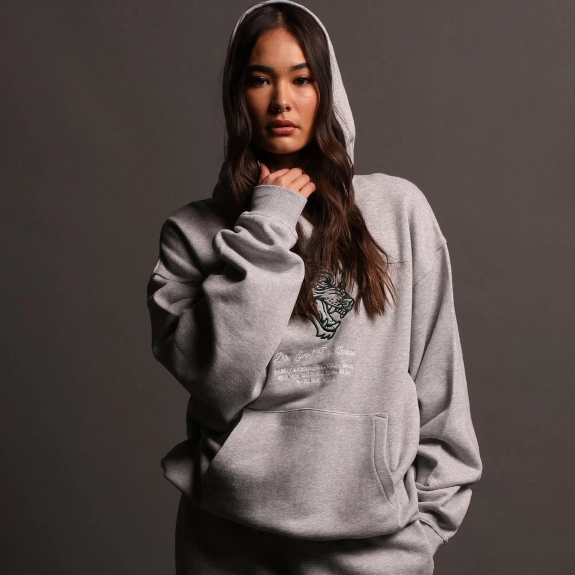 Clearance Inner Strength "Pierce" Unisex Hoodie In Light Athletic Gray Women Tops