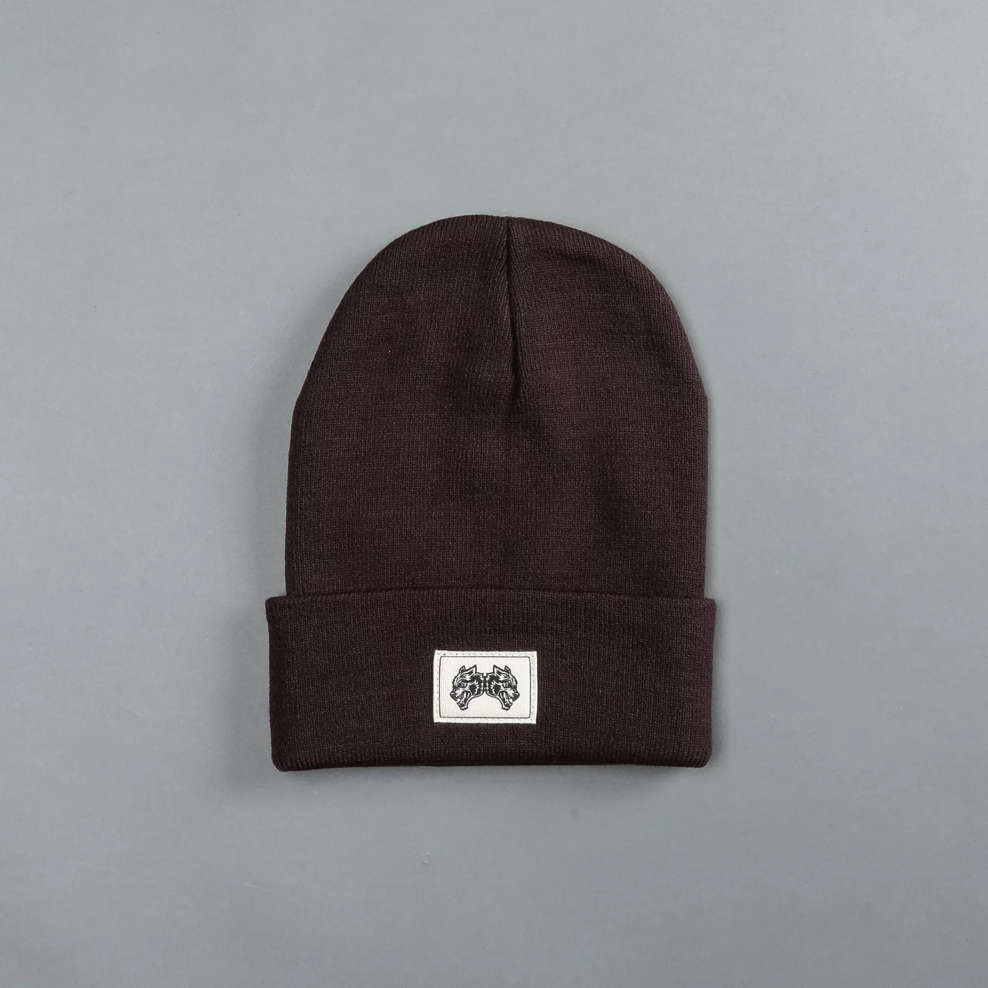 Outlet Iykyk Work Hard Patch Beanie In Norse Brown Headwear