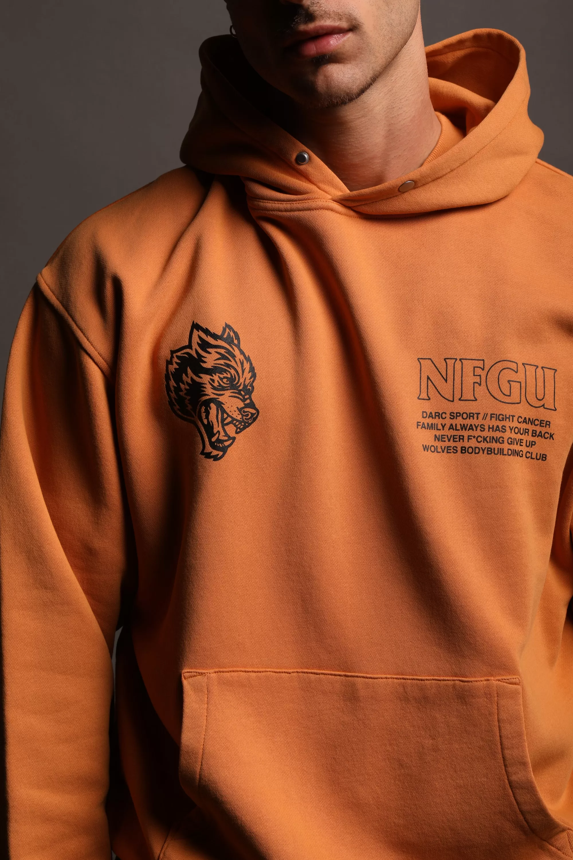 Shop Keep Fighting "Pierce" Hoodie In Vintage Gold Men Pierce Hoodies