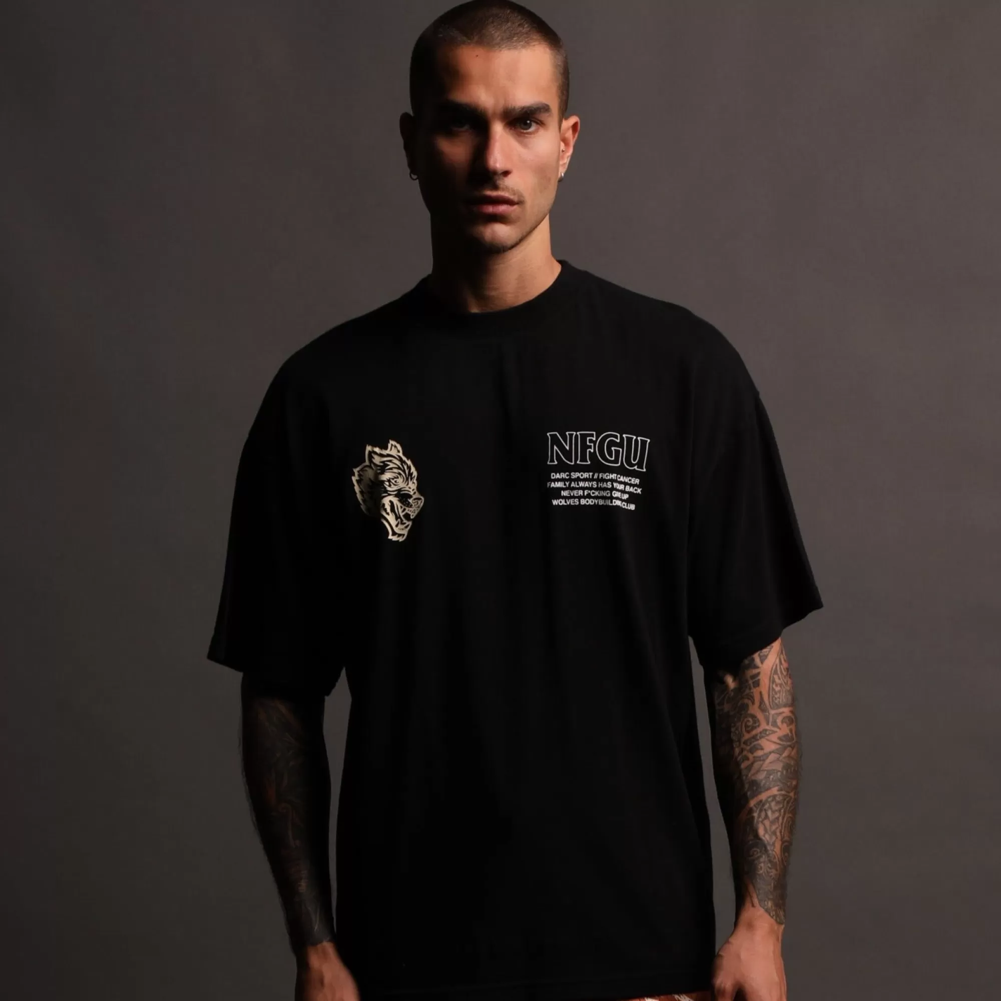 Discount Keep Fighting "Premium" Oversized Tee In Black Men Premium/Oversized Tees