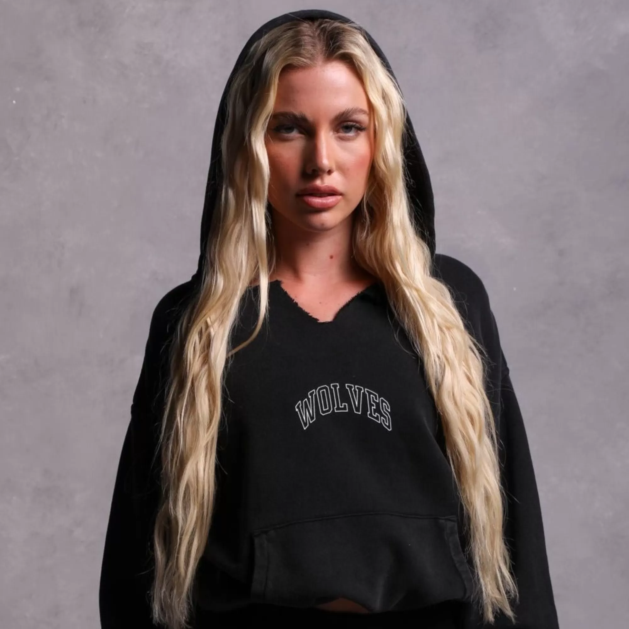 Flash Sale Loyalty "Vintage Dempsey" (Cropped) Hoodie In Black Women Tops