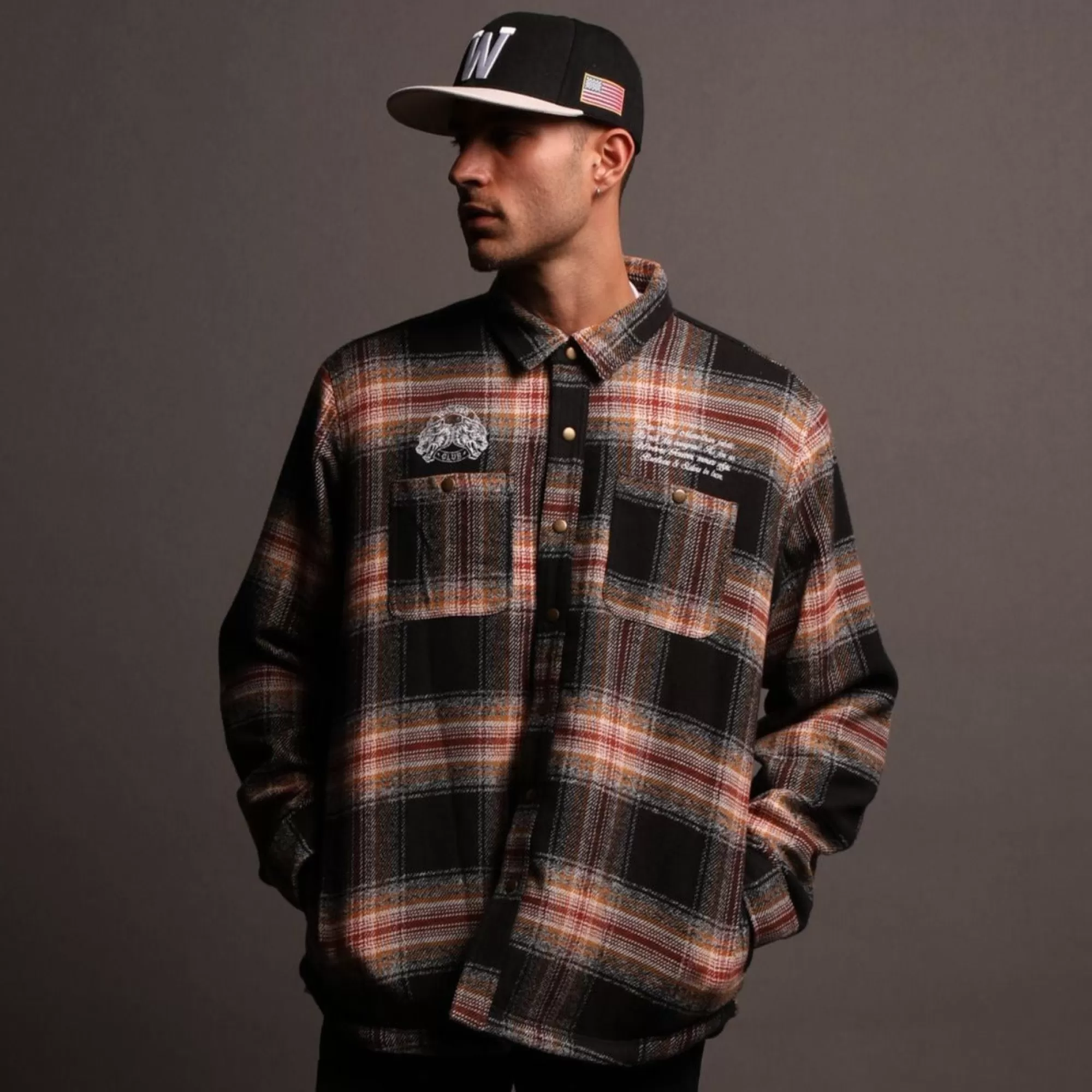 Flash Sale Marked Seattle Sherpa Lined Flannel In Bourbon Plaid Men Jackets/Outerwear