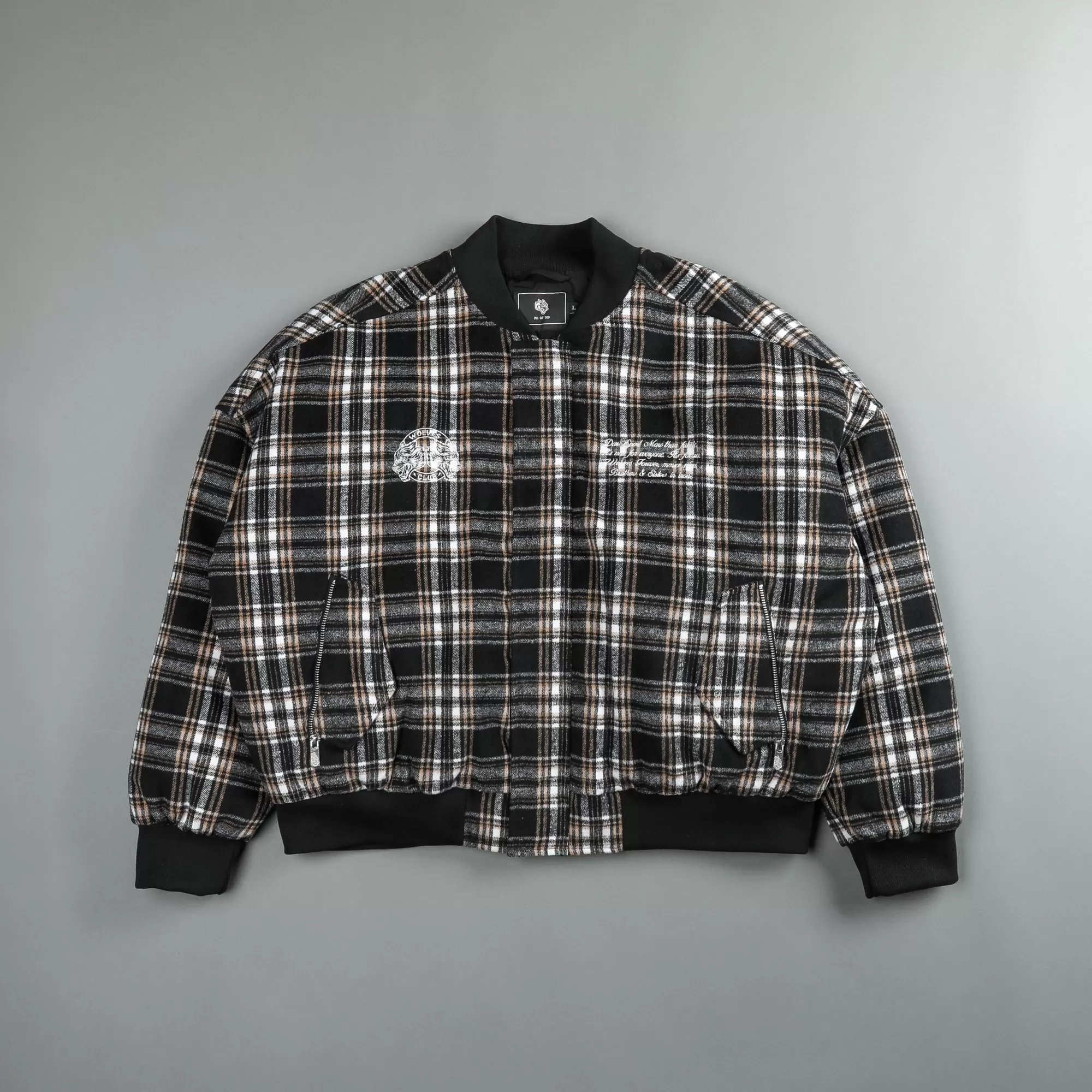 Best Marked Vicious Plaid Bomber Jacket In Black/Brown Plaid Men Jackets/Outerwear