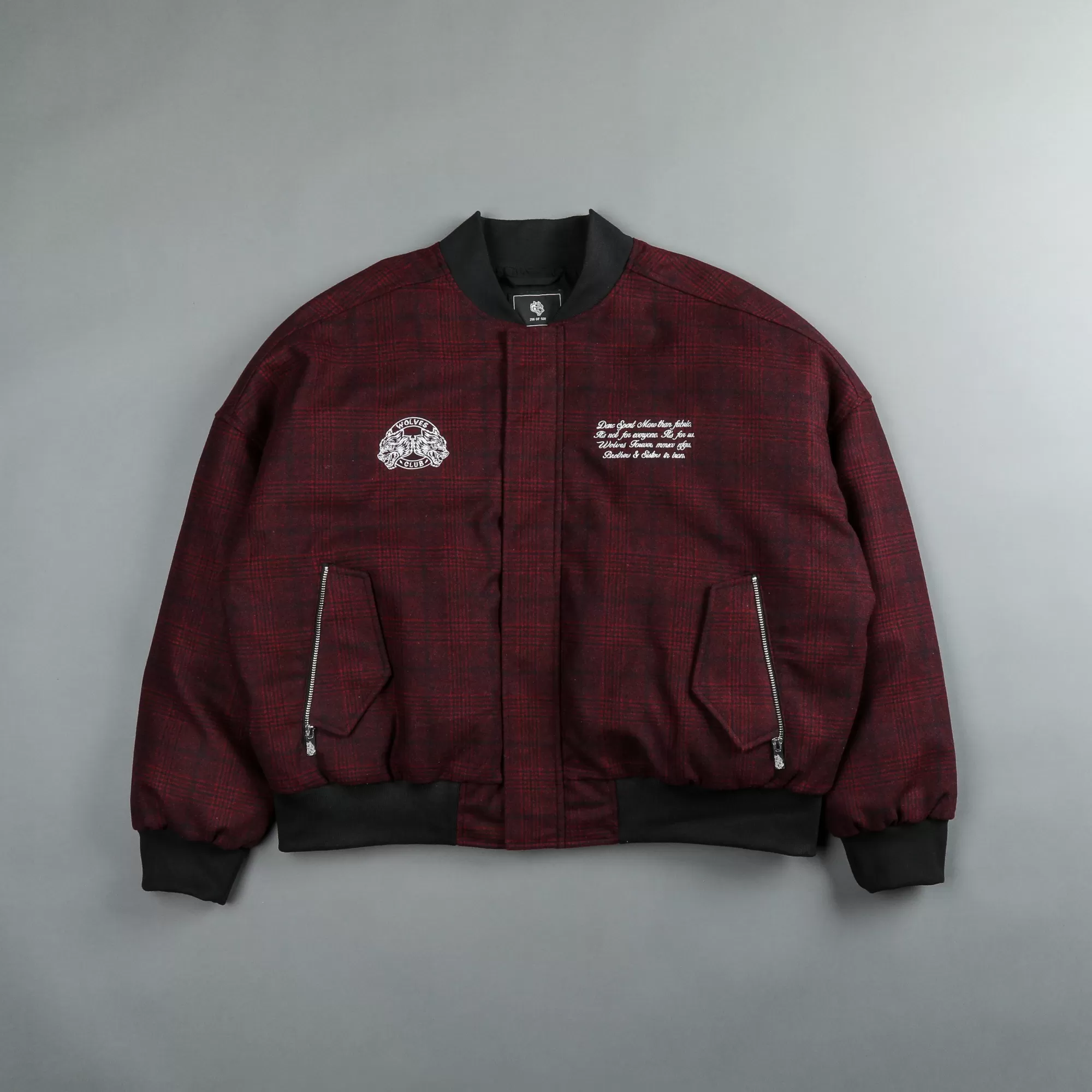 Online Marked Vicious Plaid Bomber Jacket In Red Plaid Men Jackets/Outerwear