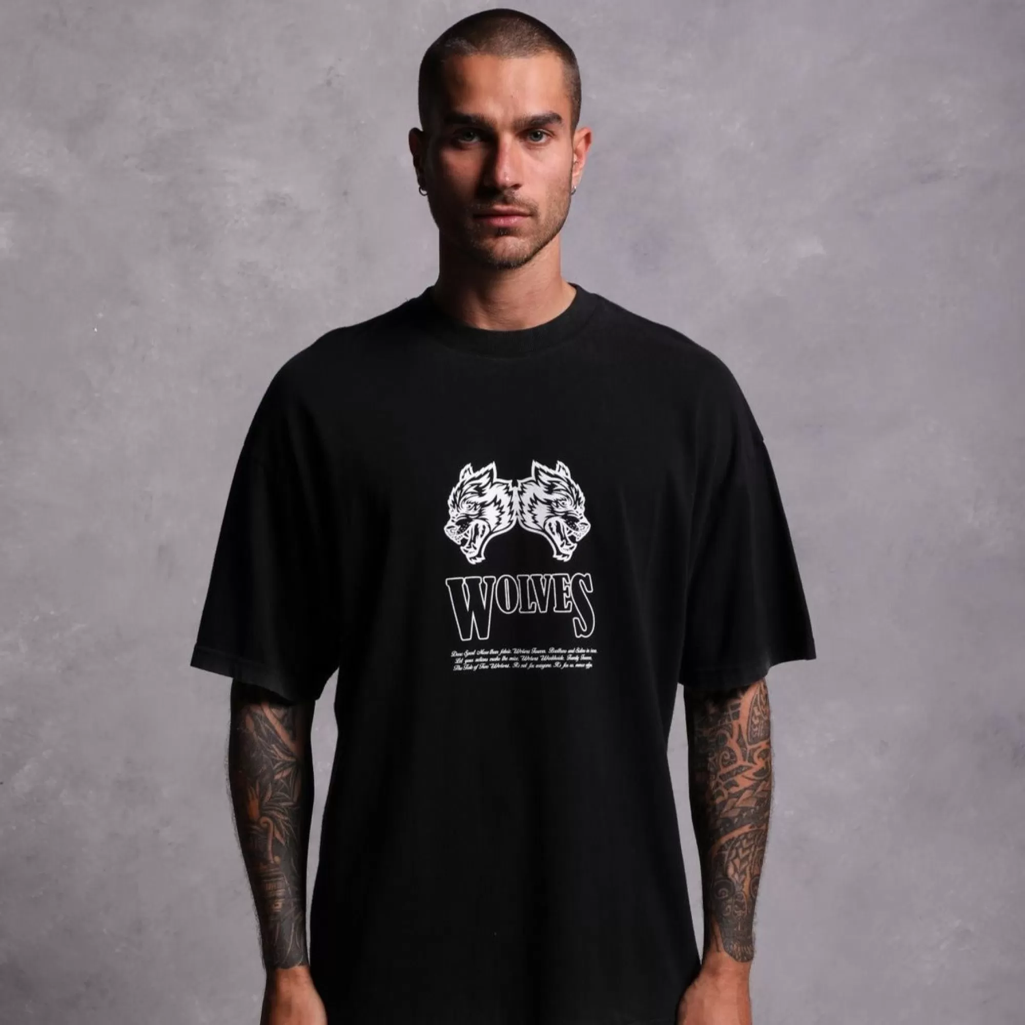 Cheap Moth To A Flame "Premium Vintage" Oversized Unisex Tee In Black/Blue Men Premium/Oversized Tees