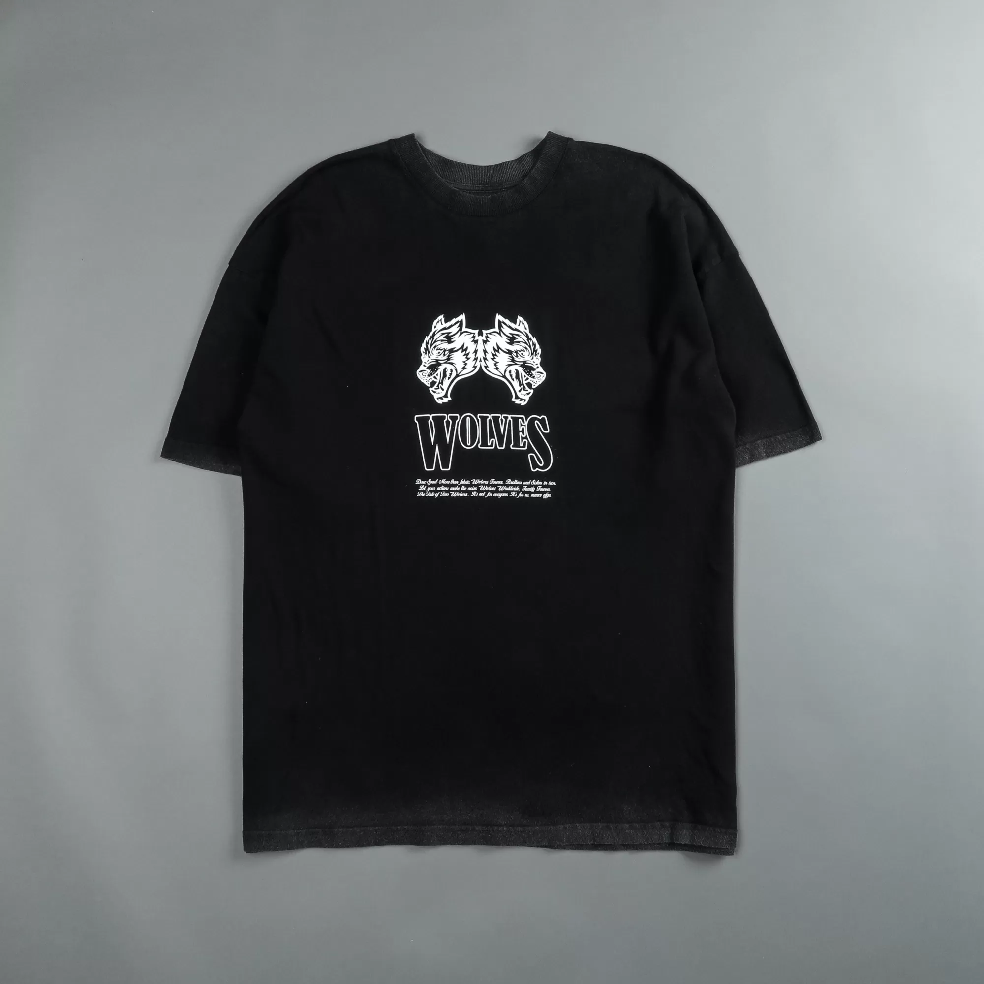 Shop Moth To A Flame "Premium Vintage" Oversized Unisex Tee In Black/White Men Premium/Oversized Tees