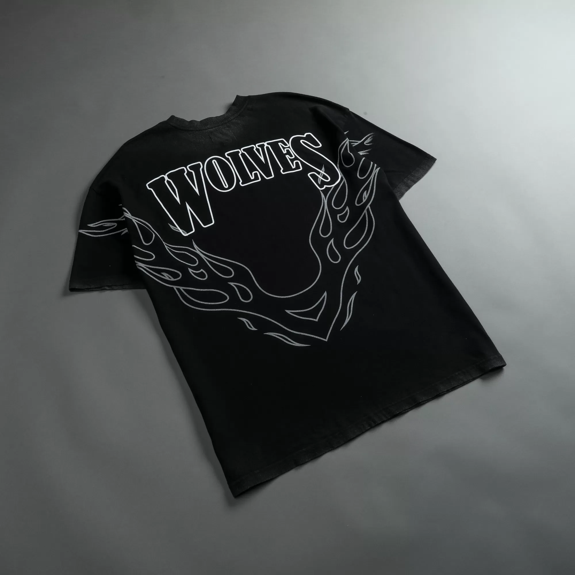 Shop Moth To A Flame "Premium Vintage" Oversized Unisex Tee In Black/White Men Premium/Oversized Tees