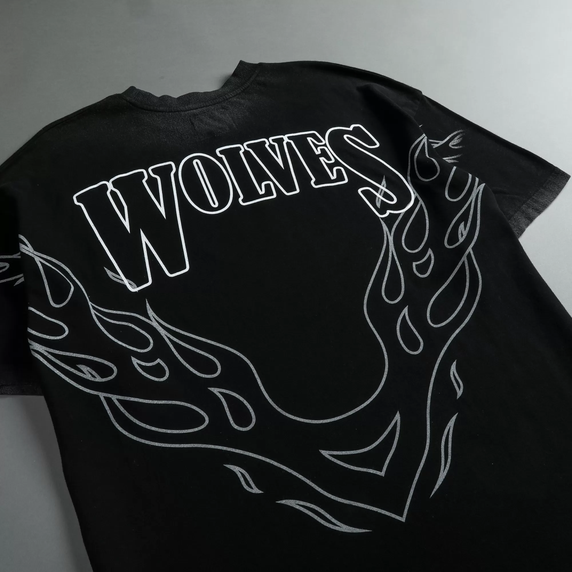 Shop Moth To A Flame "Premium Vintage" Oversized Unisex Tee In Black/White Men Premium/Oversized Tees