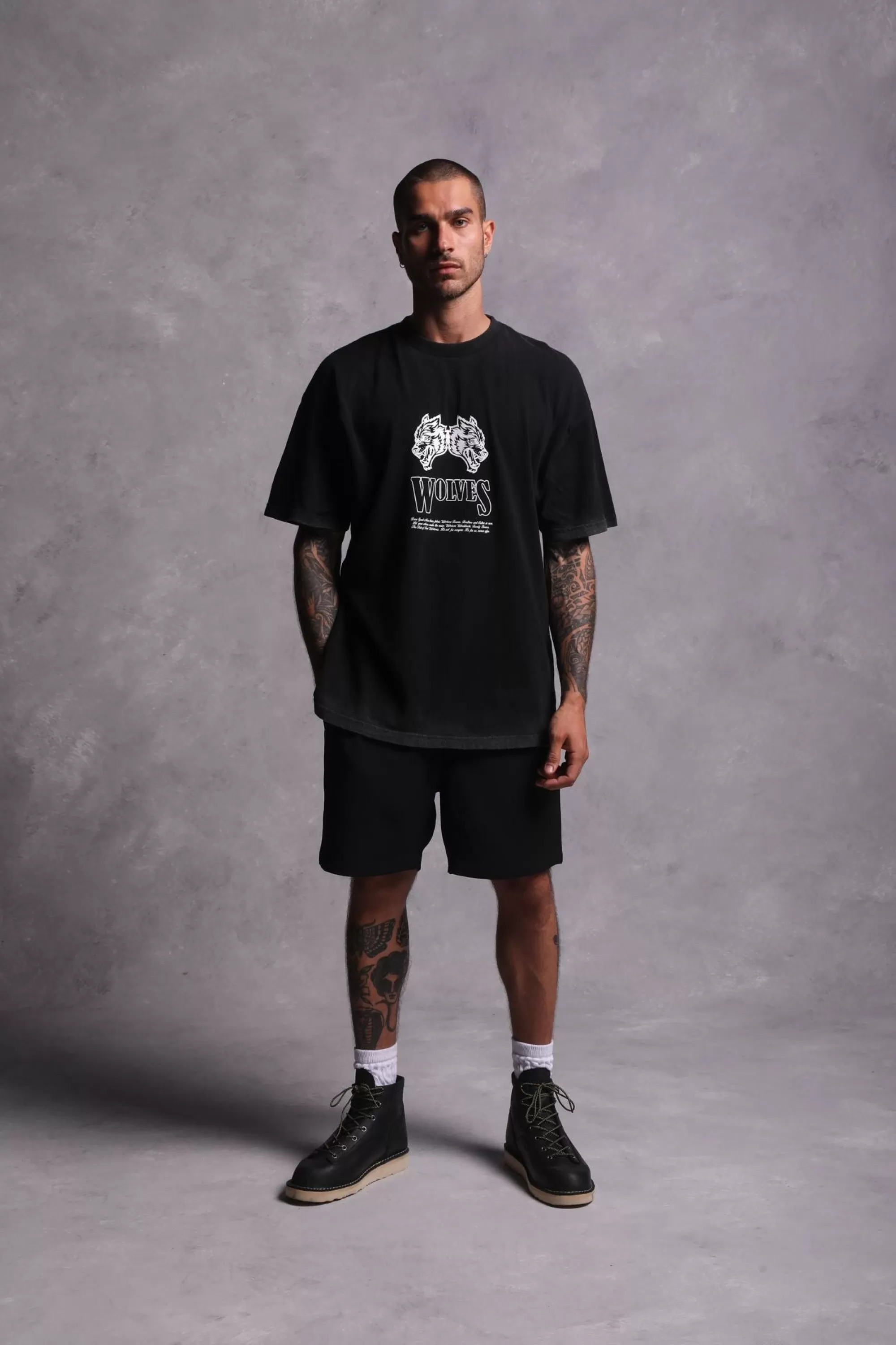 Shop Moth To A Flame "Premium Vintage" Oversized Unisex Tee In Black/White Men Premium/Oversized Tees