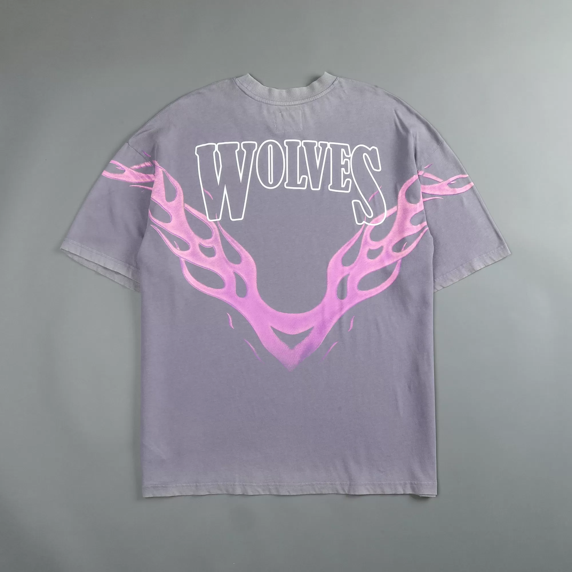 Cheap Moth To A Flame "Premium Vintage" Oversized Unisex Tee In Purple Stone Women Tops