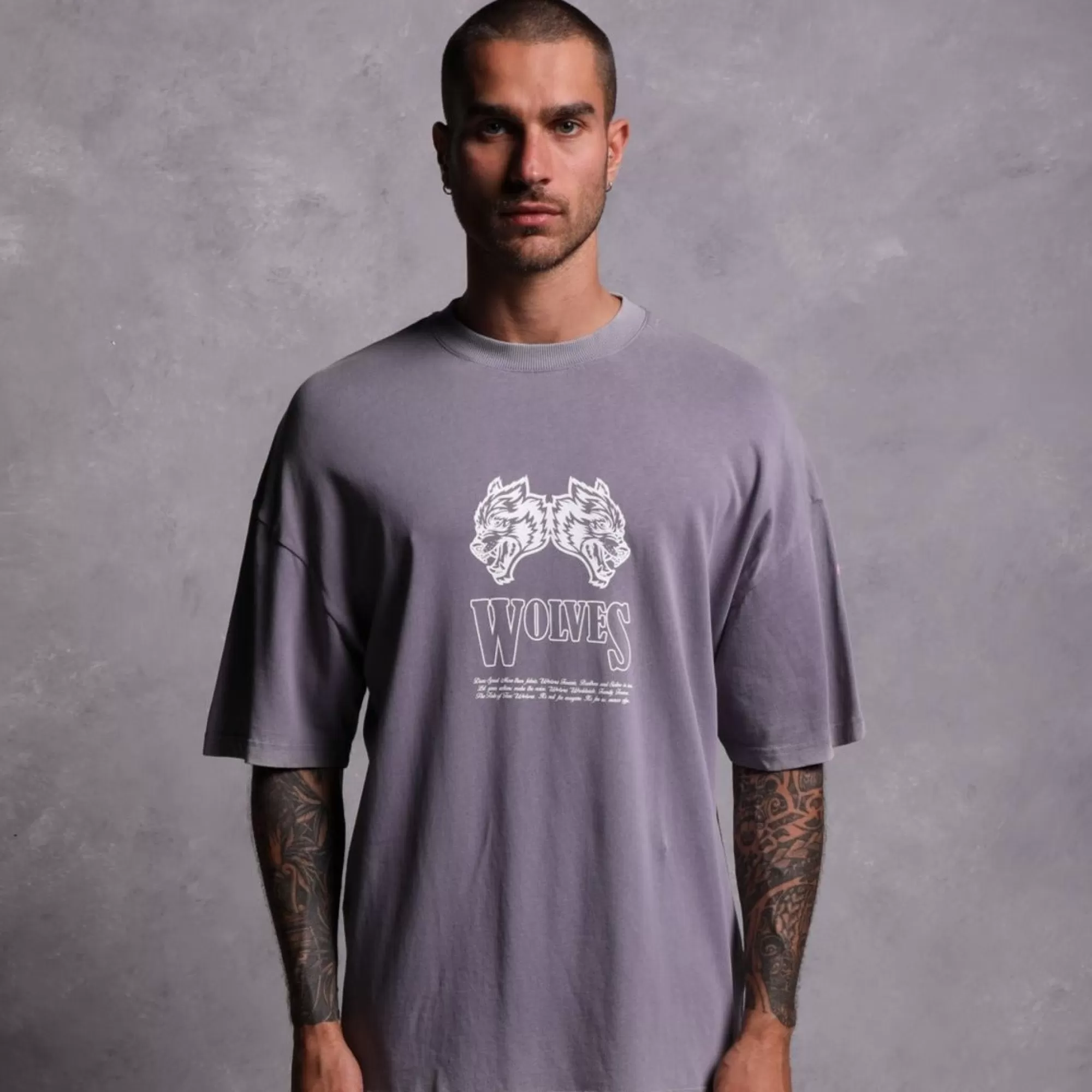 Cheap Moth To A Flame "Premium Vintage" Oversized Unisex Tee In Purple Stone Men Premium/Oversized Tees