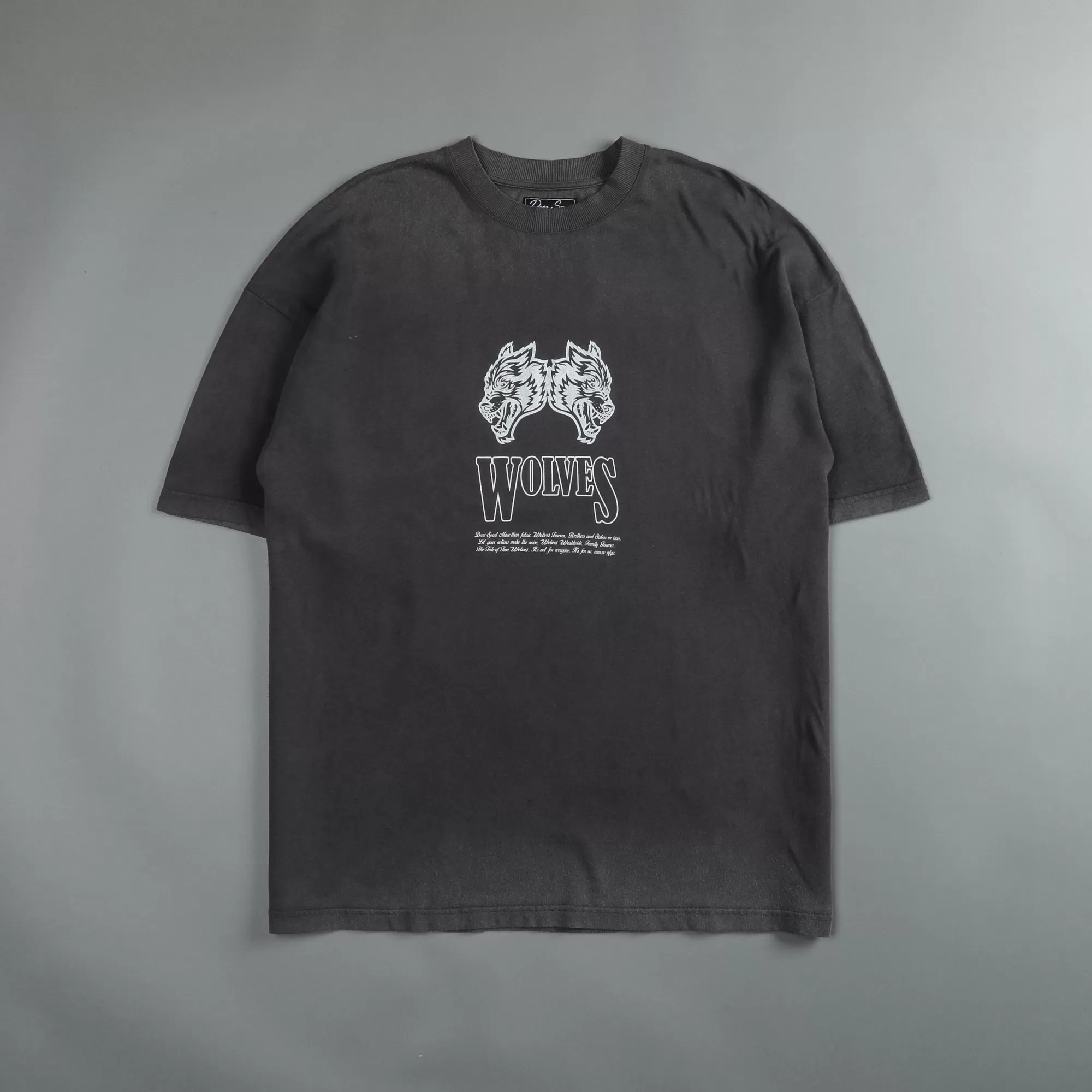 Sale Moth To A Flame "Premium Vintage" Oversized Unisex Tee In Wolf Gray Men Premium/Oversized Tees