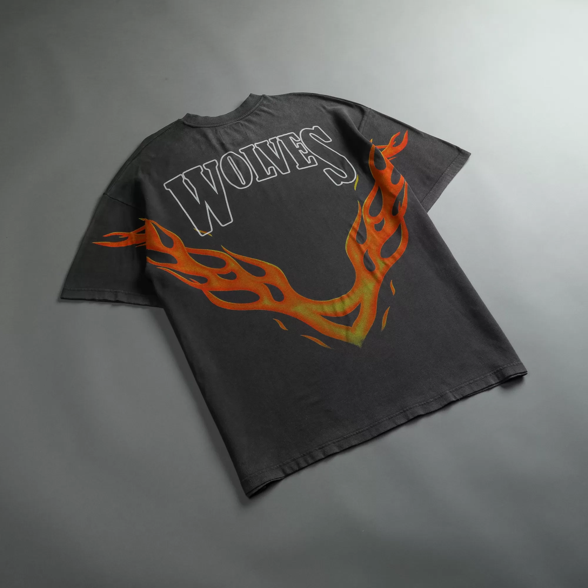 Sale Moth To A Flame "Premium Vintage" Oversized Unisex Tee In Wolf Gray Men Premium/Oversized Tees