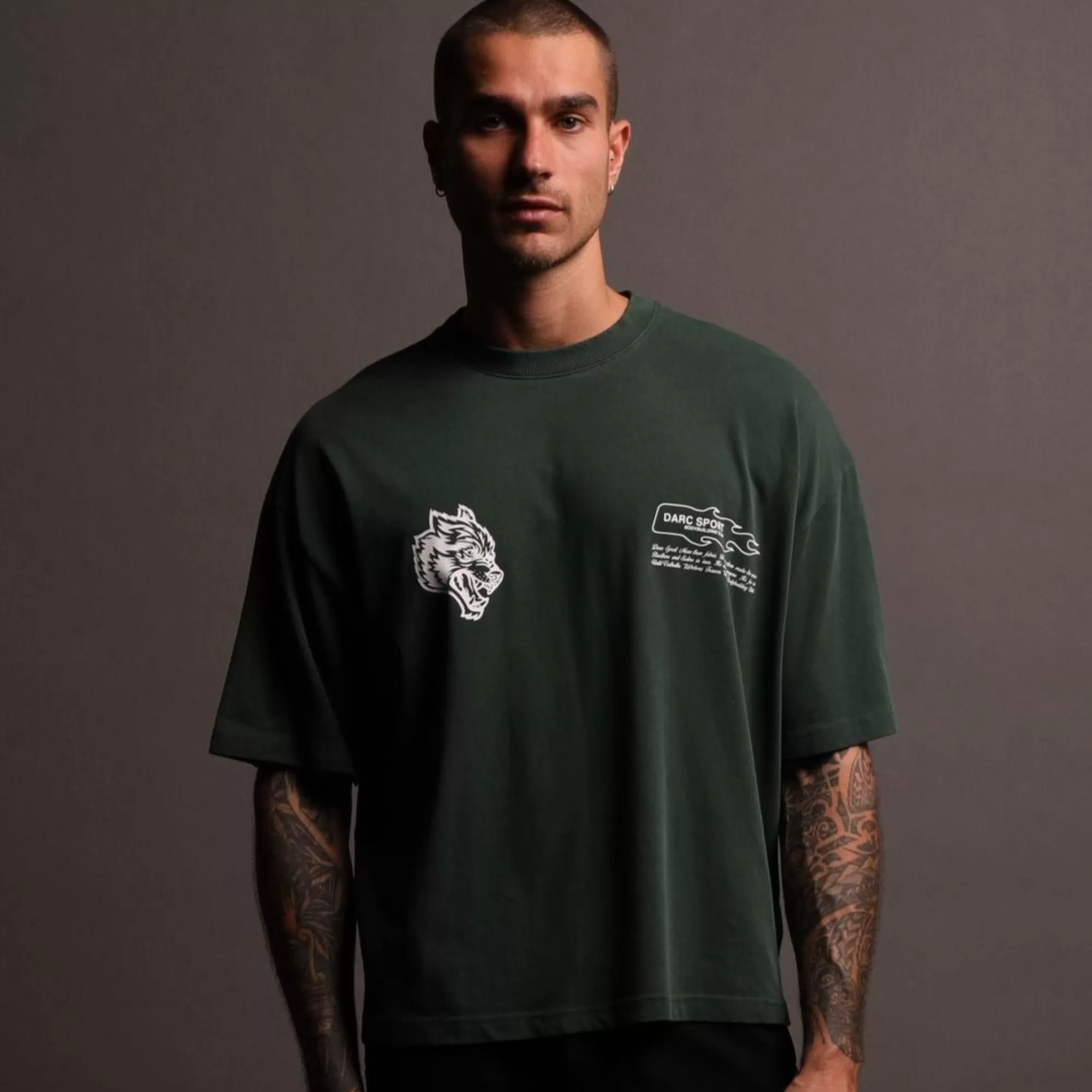 Best Move Fast "Premium" Box Cut Tee In Norse Green Men Premium/Oversized Tees