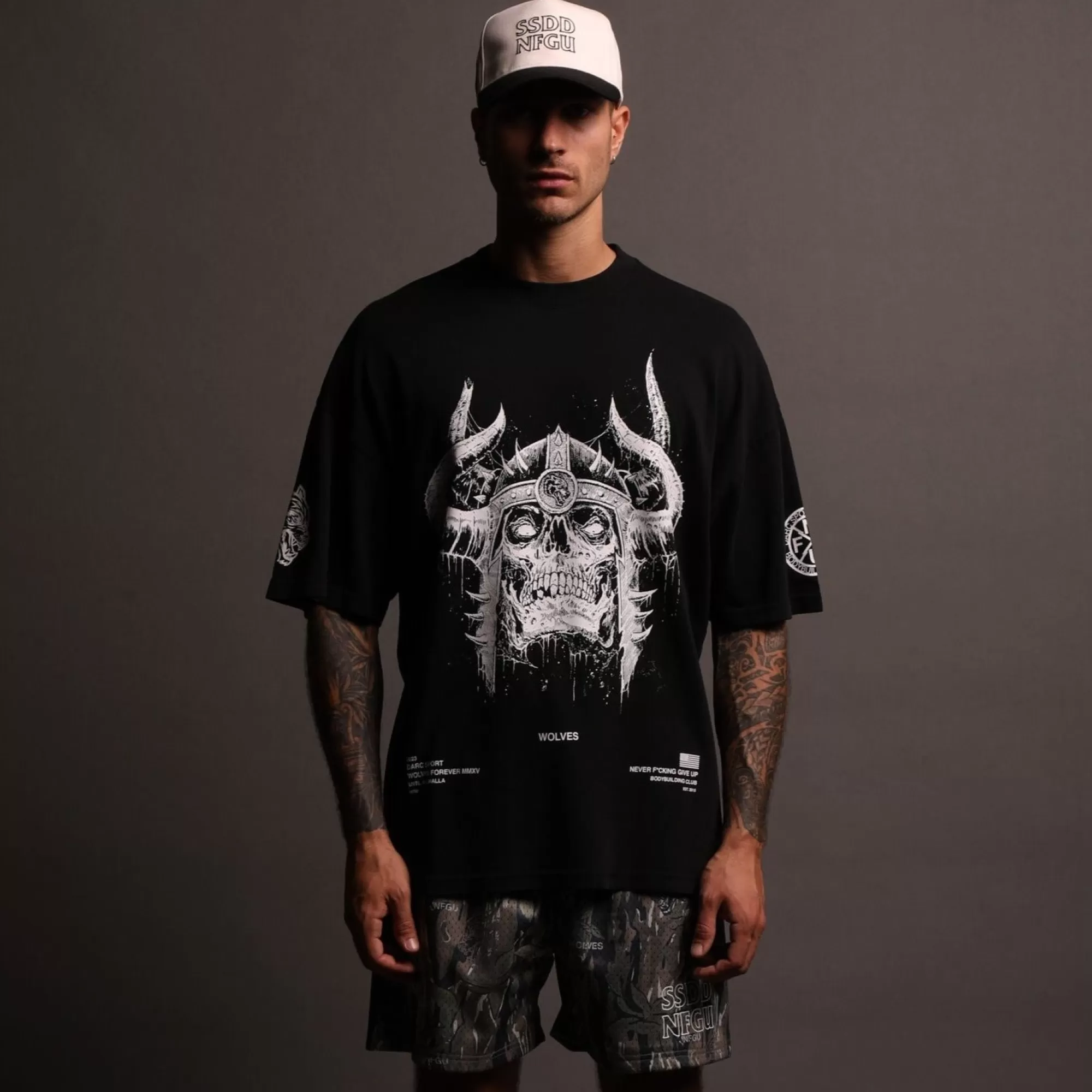 Shop Nfgu Until Valhalla 5" Mesh Shorts In Norse Camo Men Shorts