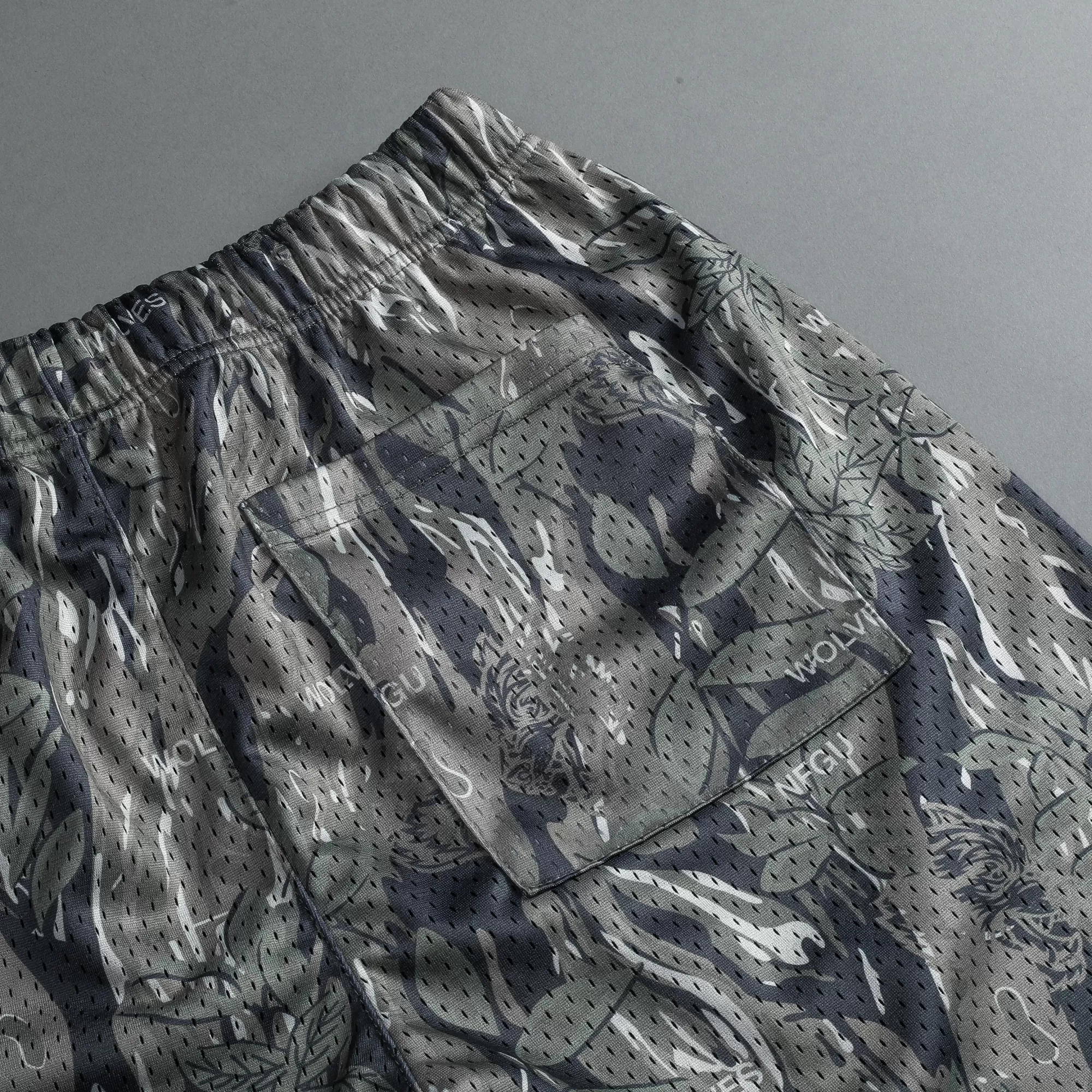 Shop Nfgu Until Valhalla 5" Mesh Shorts In Norse Camo Men Shorts