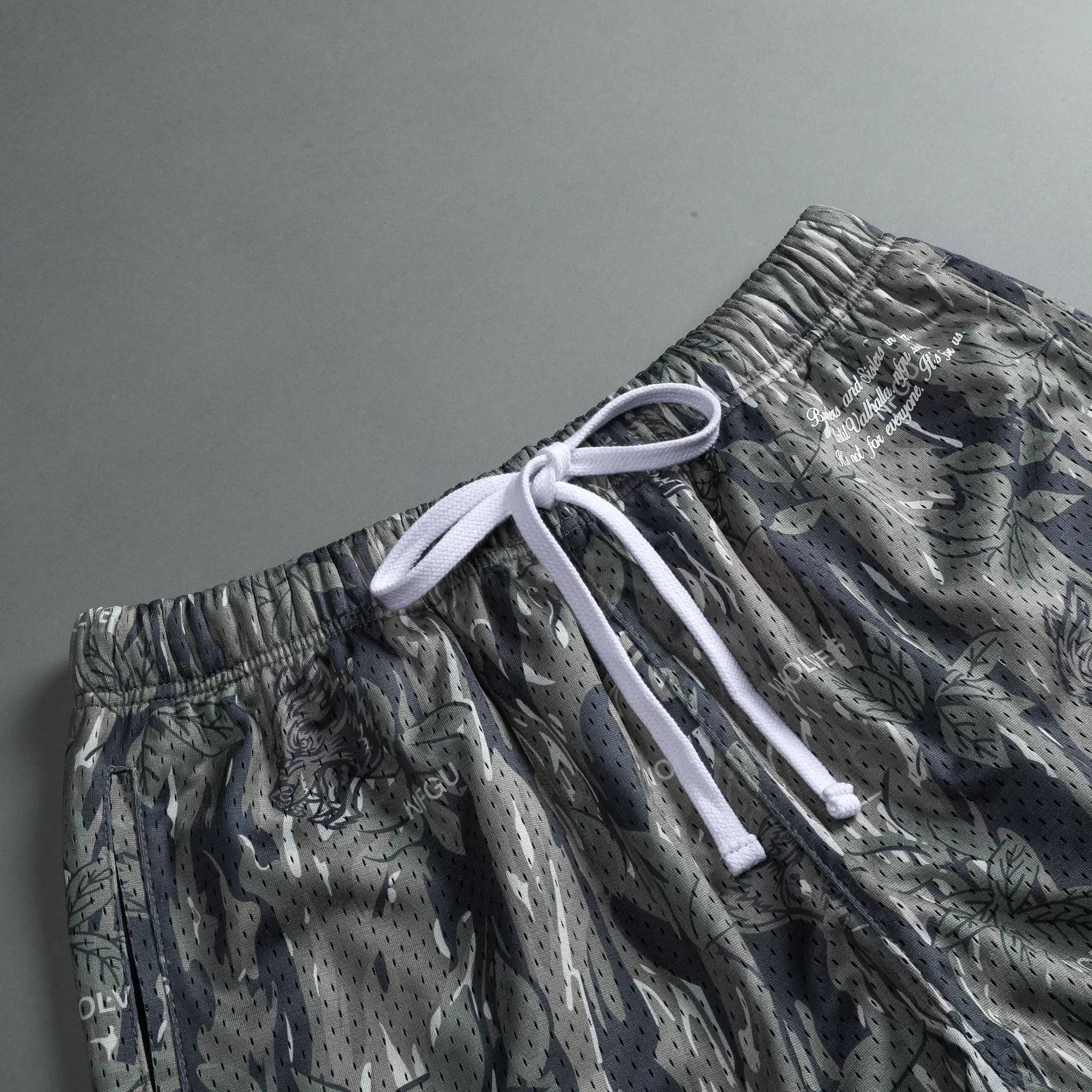 Shop Nfgu Until Valhalla 5" Mesh Shorts In Norse Camo Men Shorts