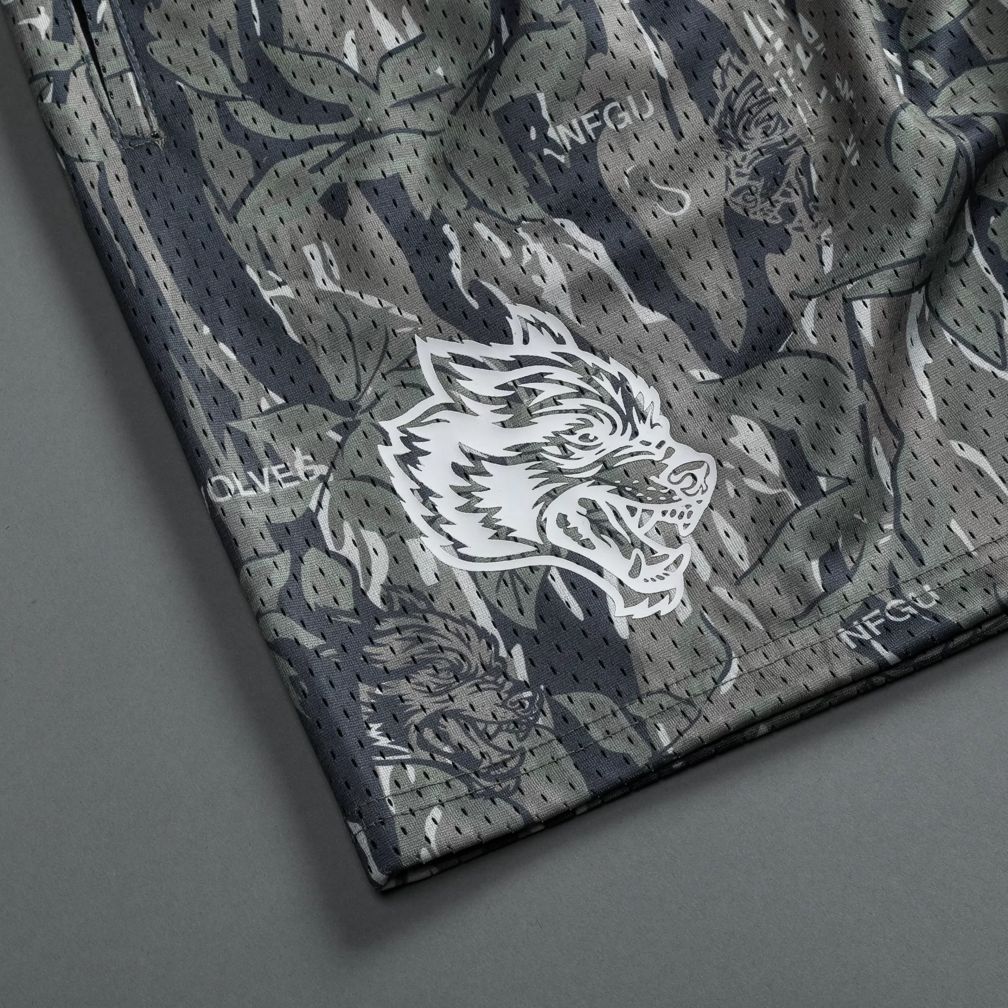 Shop Nfgu Until Valhalla 5" Mesh Shorts In Norse Camo Men Shorts