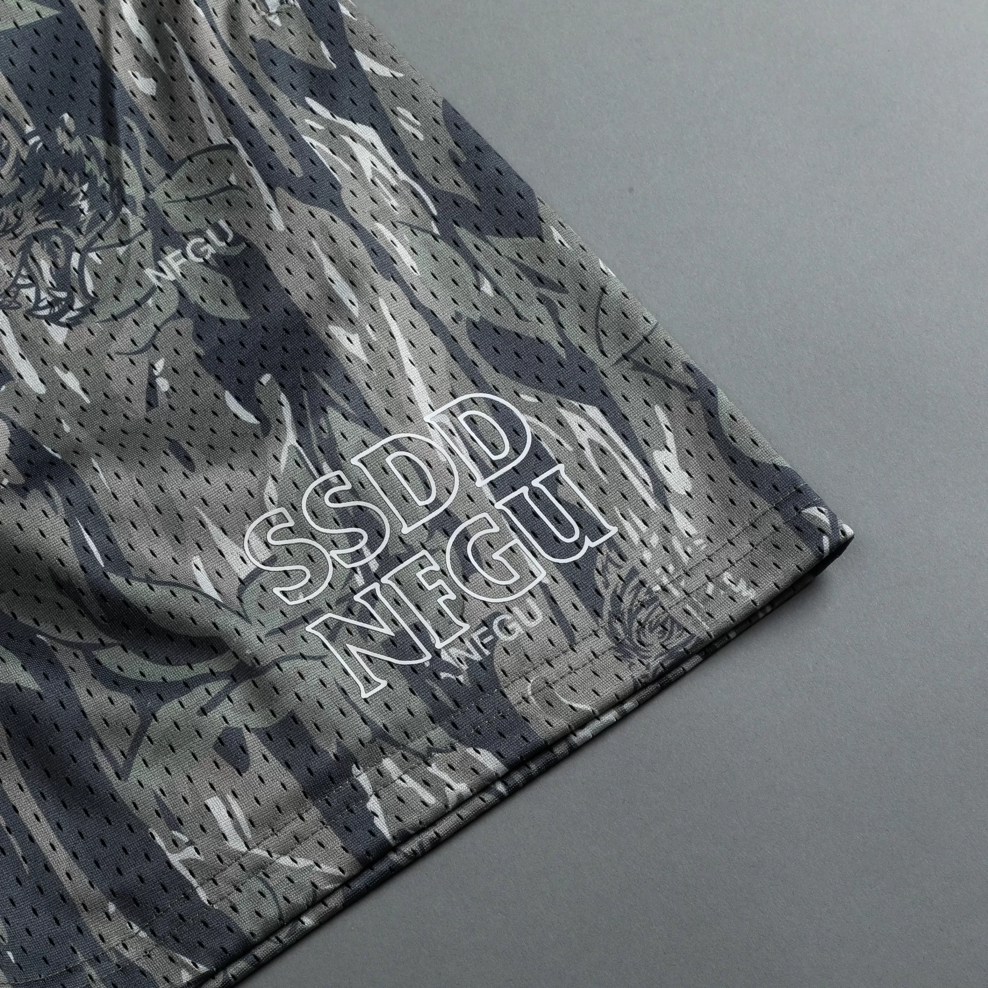 Shop Nfgu Until Valhalla 5" Mesh Shorts In Norse Camo Men Shorts