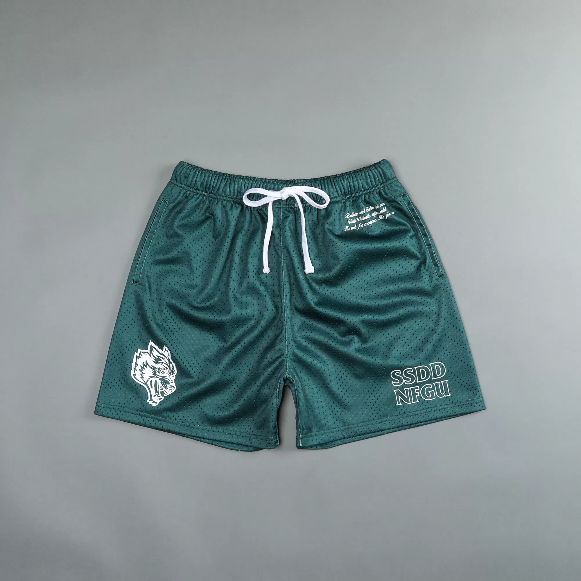 Shop Nfgu Until Valhalla 5" Mesh Shorts In Norse Green Men Shorts