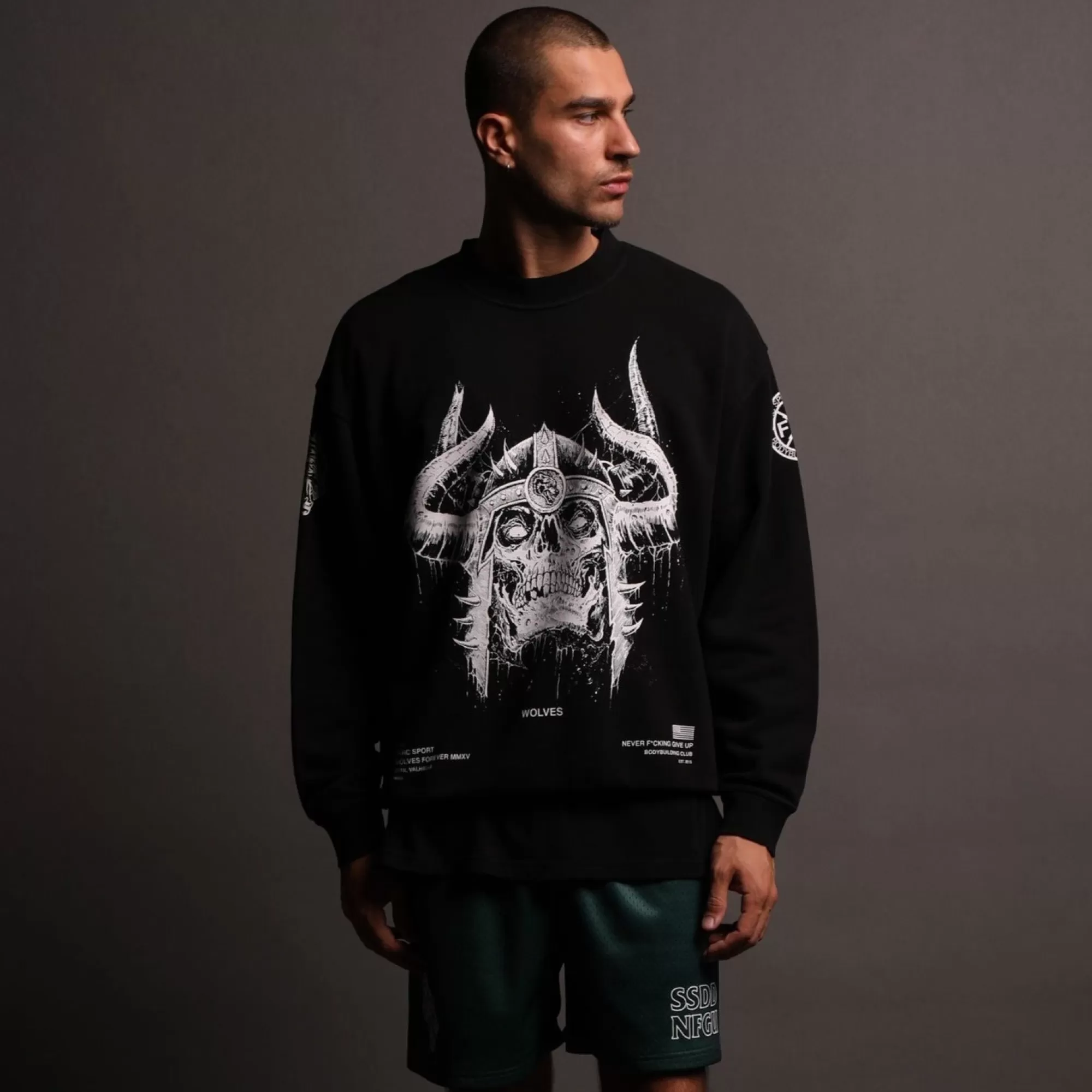 Shop Nfgu Until Valhalla 5" Mesh Shorts In Norse Green Men Shorts
