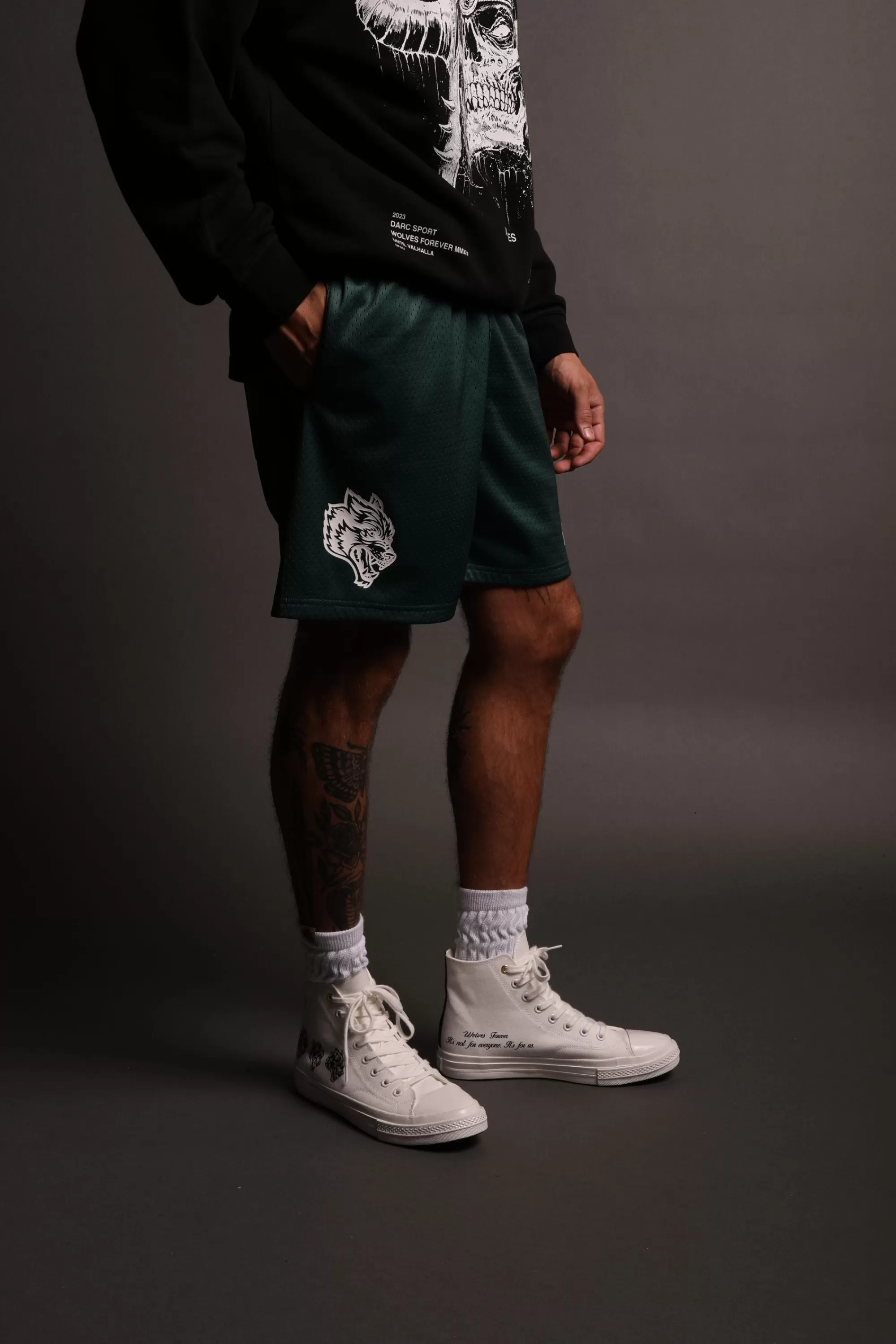 Shop Nfgu Until Valhalla 5" Mesh Shorts In Norse Green Men Shorts