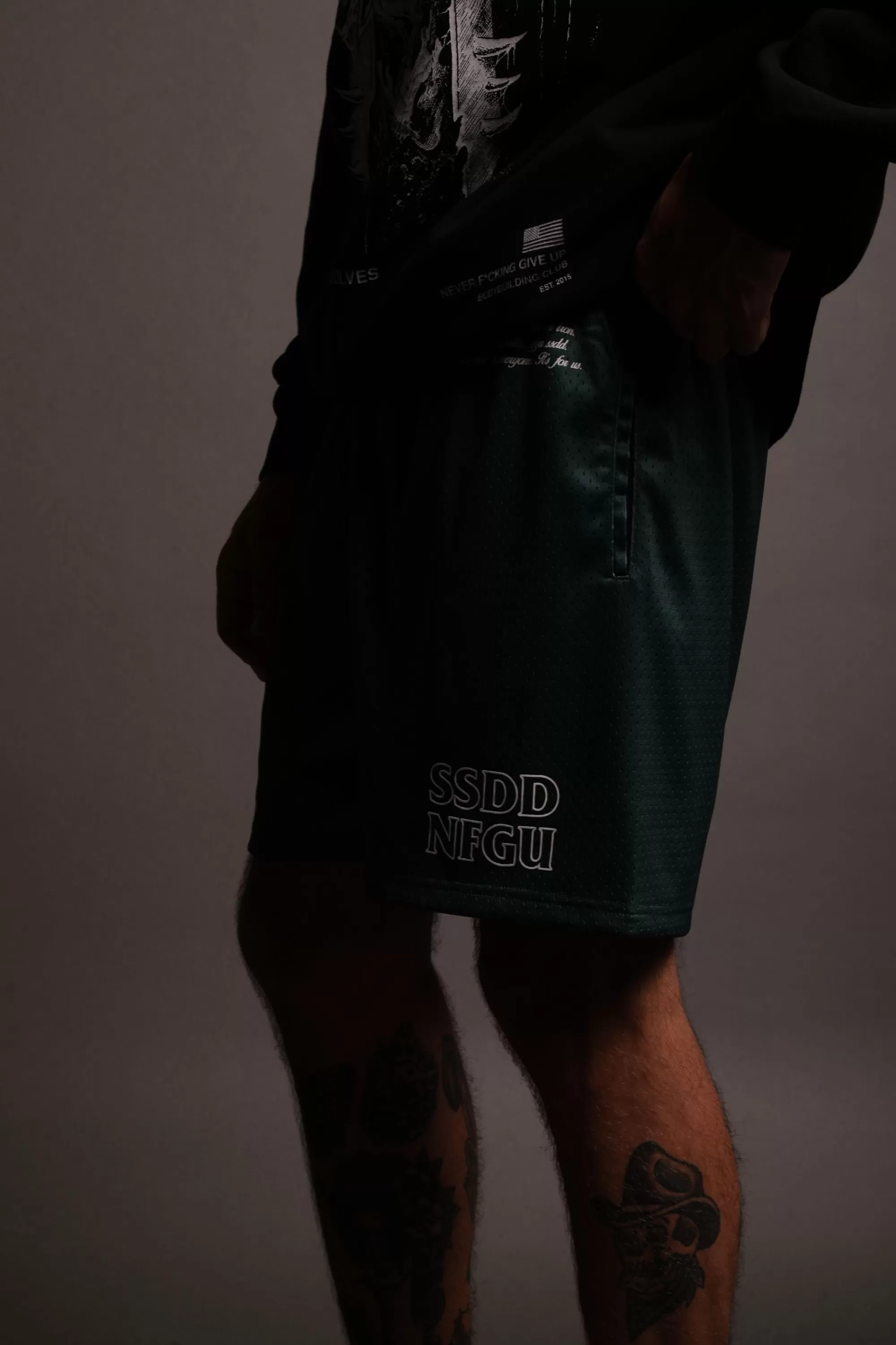 Shop Nfgu Until Valhalla 5" Mesh Shorts In Norse Green Men Shorts