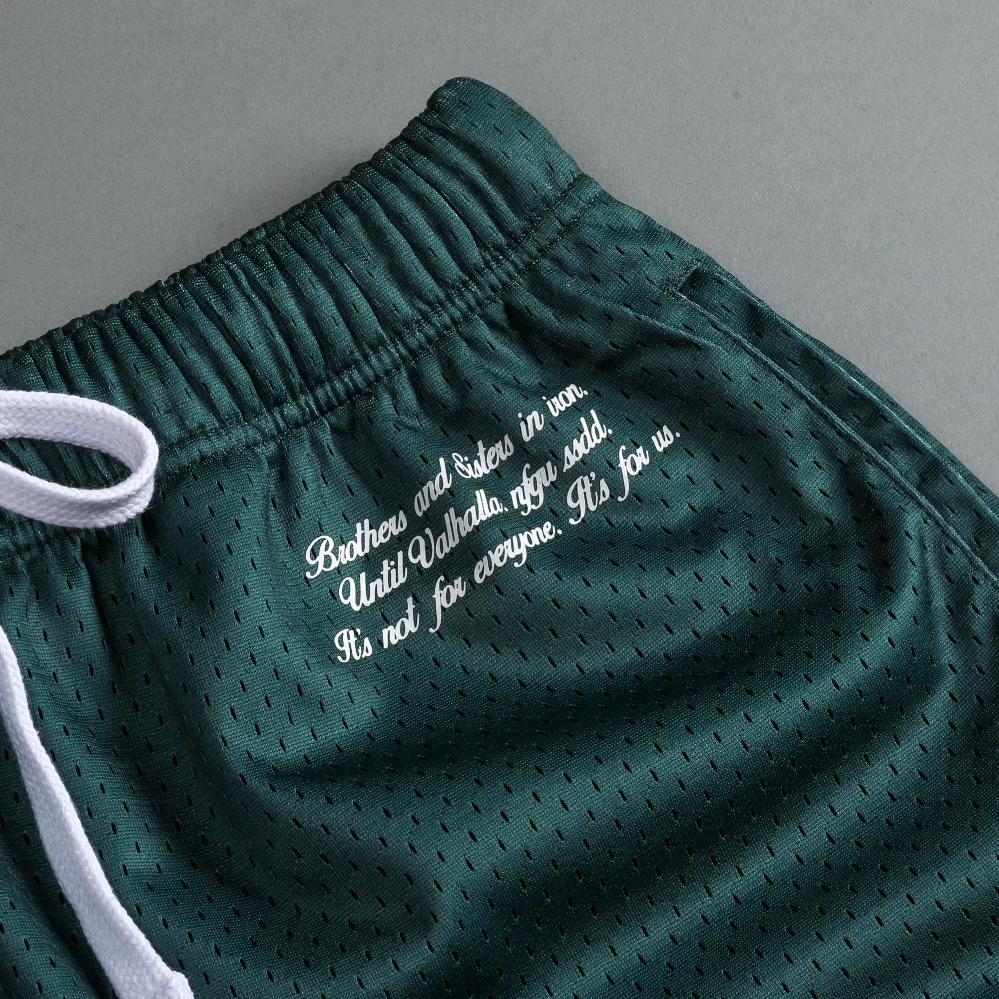 Shop Nfgu Until Valhalla 5" Mesh Shorts In Norse Green Men Shorts