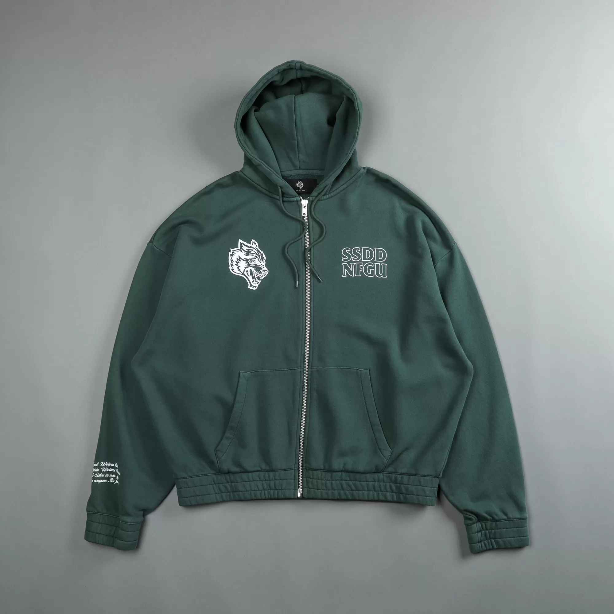 New Nfgu Until Valhalla "Chambers" Zip Hoodie In Norse Green Men Zip Up Hoodies