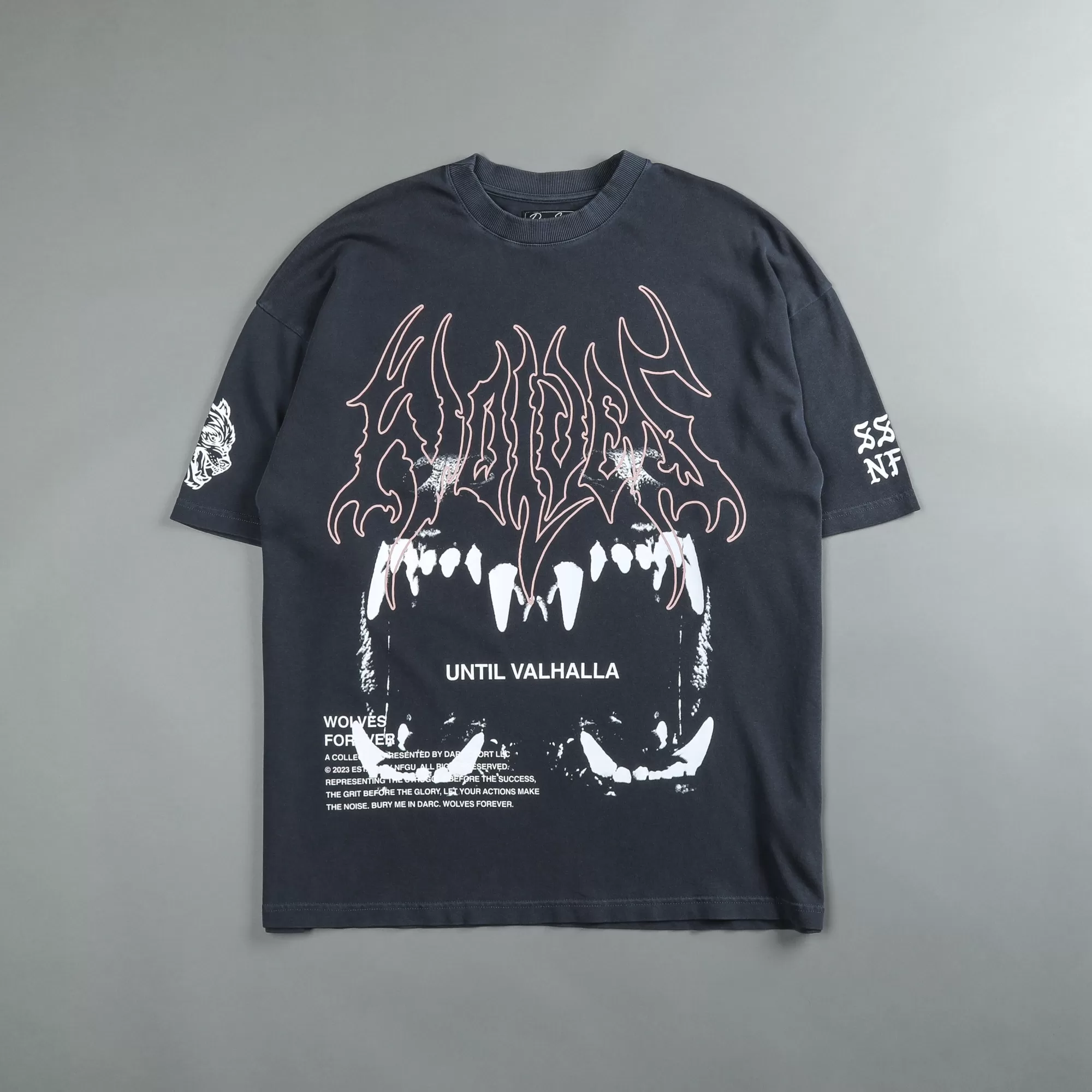 Flash Sale Norse Blood Thirsty "Premium Vintage" Oversized Tee In Midnight Blue Men Premium/Oversized Tees