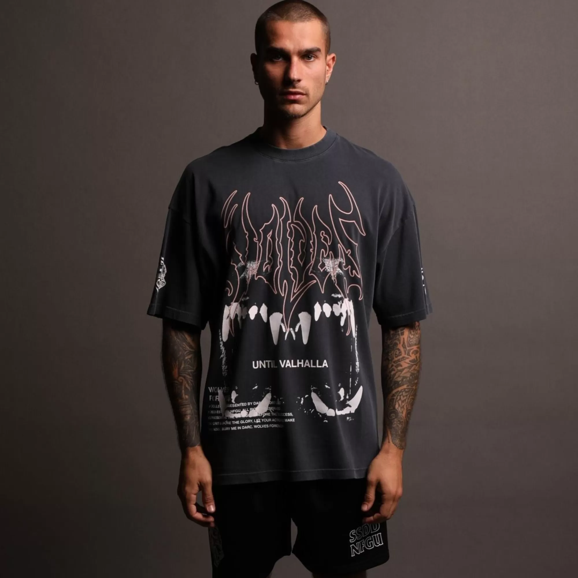 Flash Sale Norse Blood Thirsty "Premium Vintage" Oversized Tee In Midnight Blue Men Premium/Oversized Tees