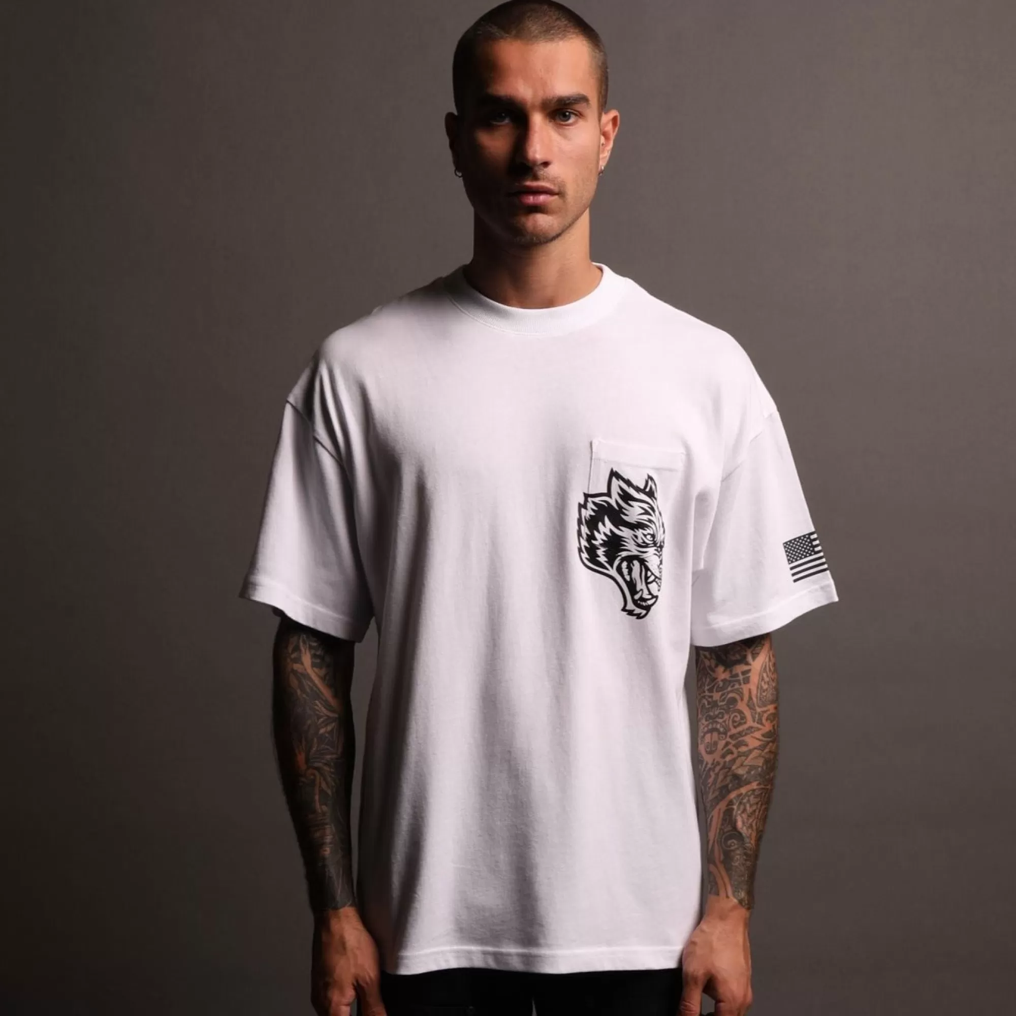 Shop Our Banner "Premium" Unisex Pocket Tee In White Women Tops
