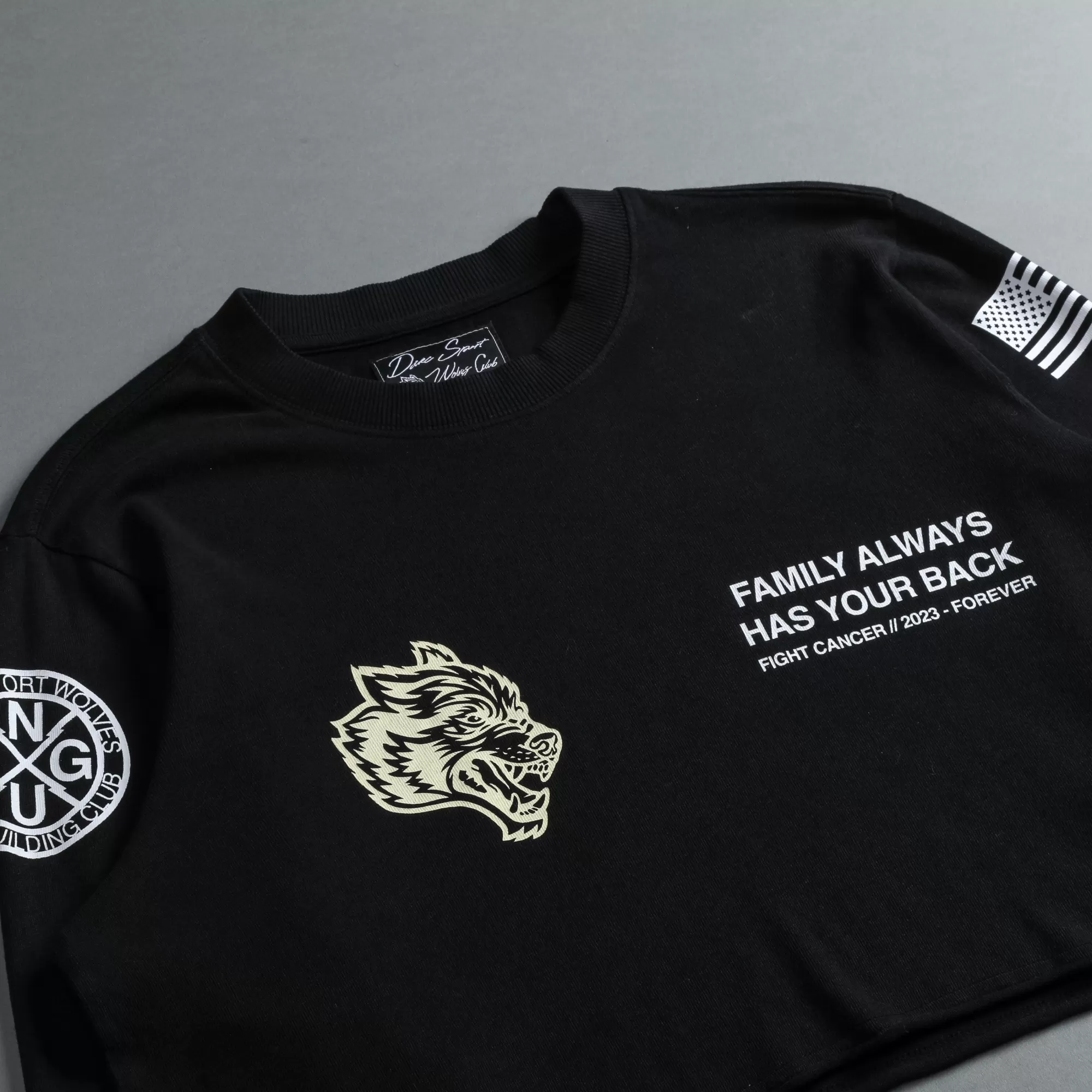 Clearance Pray "Premium Vintage" (Ls Cropped) Tee In Black Women Tops