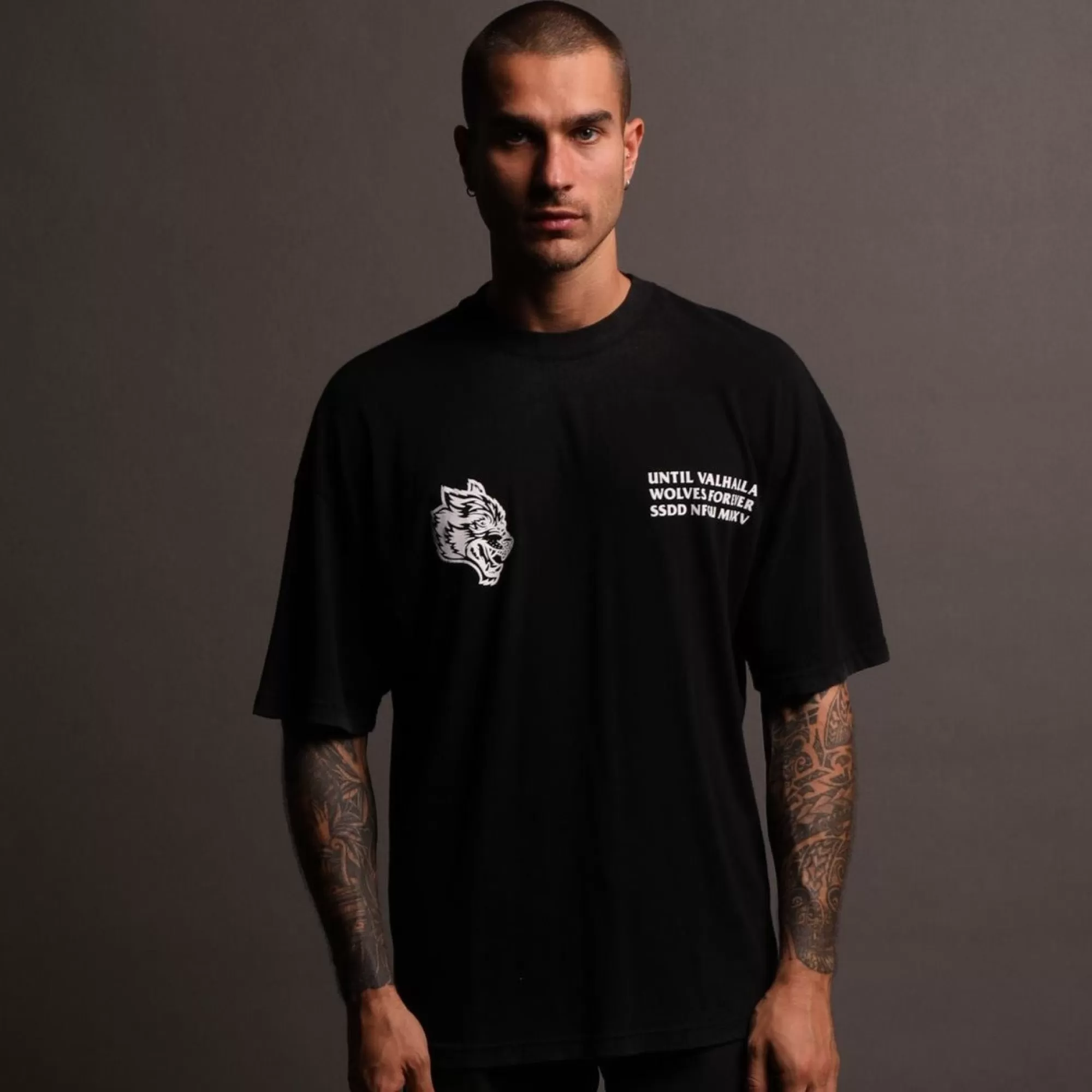 Cheap Rest In Valhalla "Premium Vintage" Oversized Tee In Black Men Premium/Oversized Tees