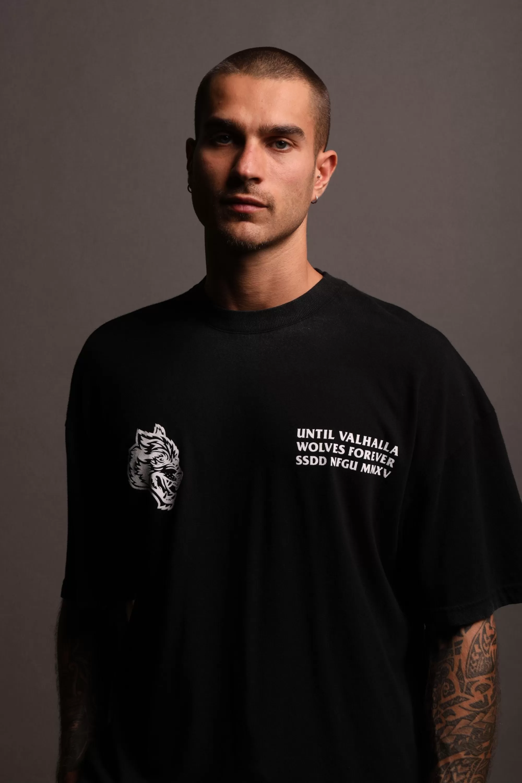 Cheap Rest In Valhalla "Premium Vintage" Oversized Tee In Black Men Premium/Oversized Tees