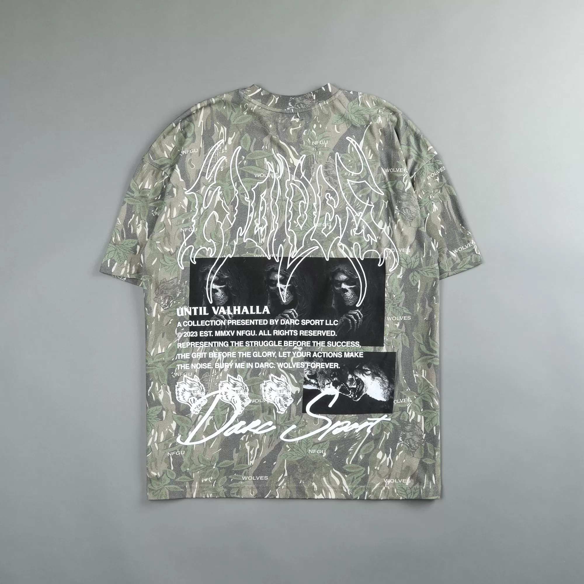 Outlet Rest In Valhalla "Premium Vintage" Oversized Tee In Norse Camo Men Premium/Oversized Tees